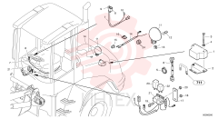 Reversing warning unit