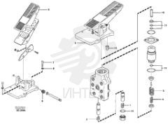 Footbrake valve