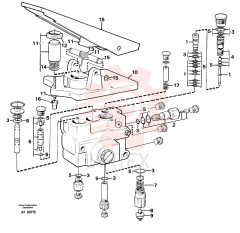Footbrake valve