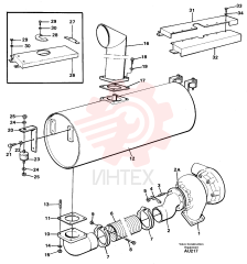 Exhaust pipe VOE 11033378