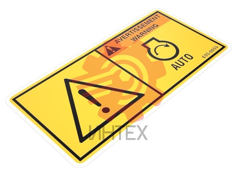 Auto Engine Start Warning Film 635-0059 / 6350059