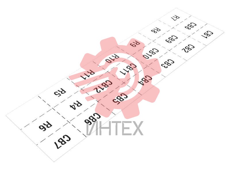 Terminal Strip Identification Film 638-3717 / 6383717