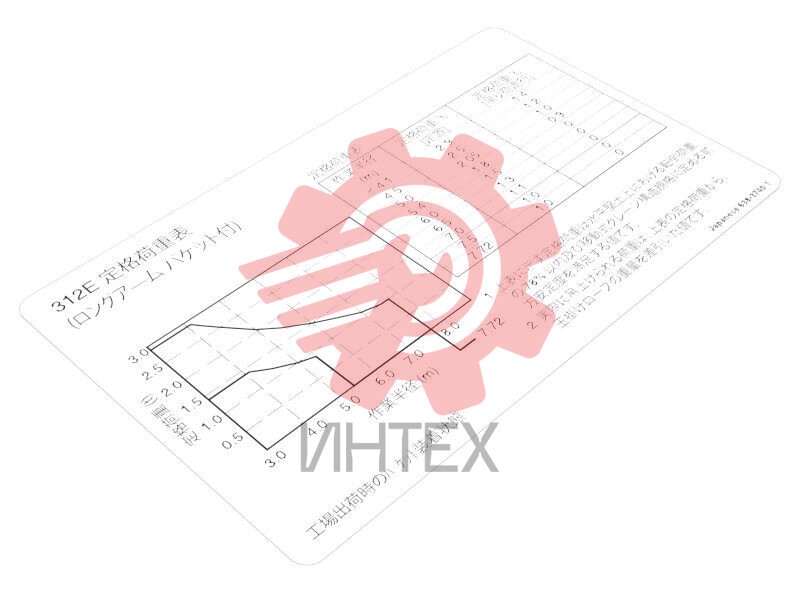 312E Japanese Lift Capacity Information Film 638-3740 / 6383740