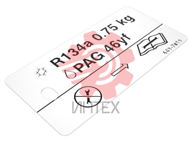 Air Conditioner Instruction Plate 643-7813 / 6437813