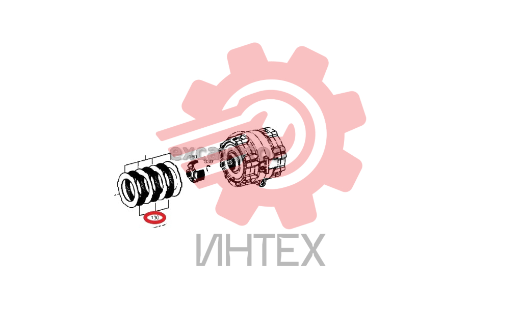 Диск фрикционный ZGAQ-03448 заднего моста экскаватора погрузчика Hyundai H940S