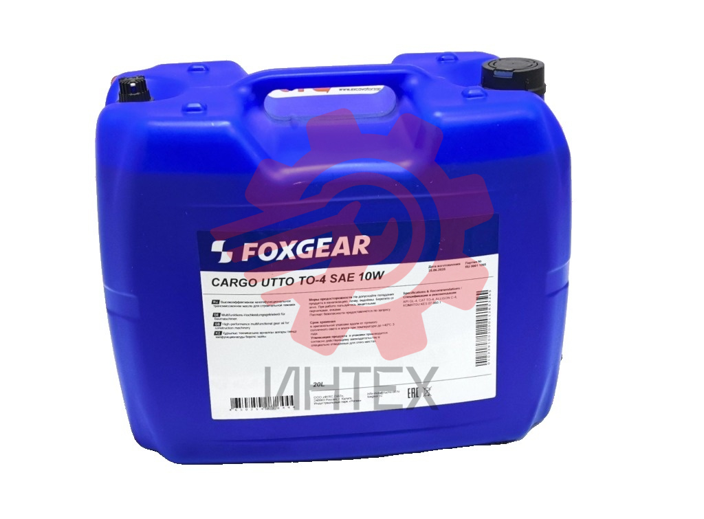 Масло универсальное тракторное FOXGEAR CARGO UTTO TO-4 SAE 10W канистра 20L