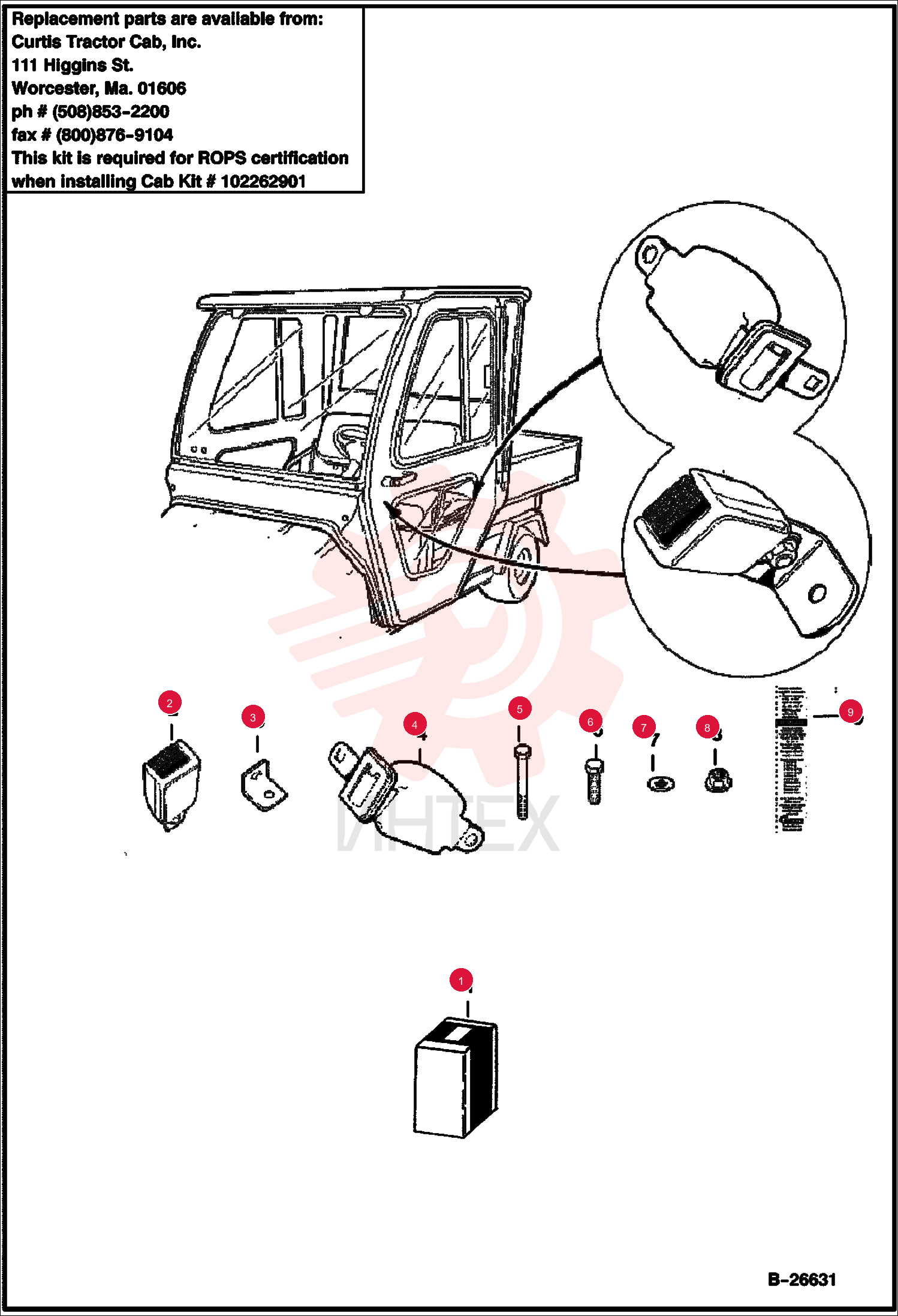 KIT, SEAT BELT ASSEMBLY 102264501CC
