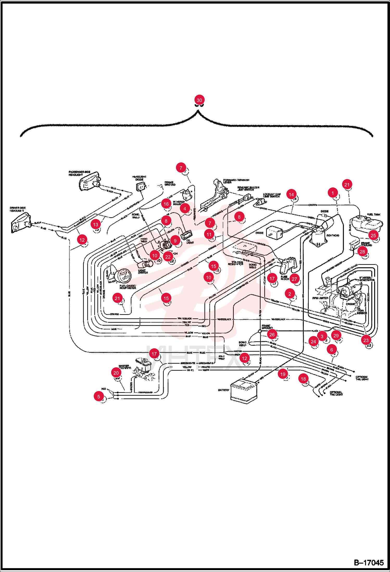 ASSY, WIRE, #6 RED 1014119CC (1)