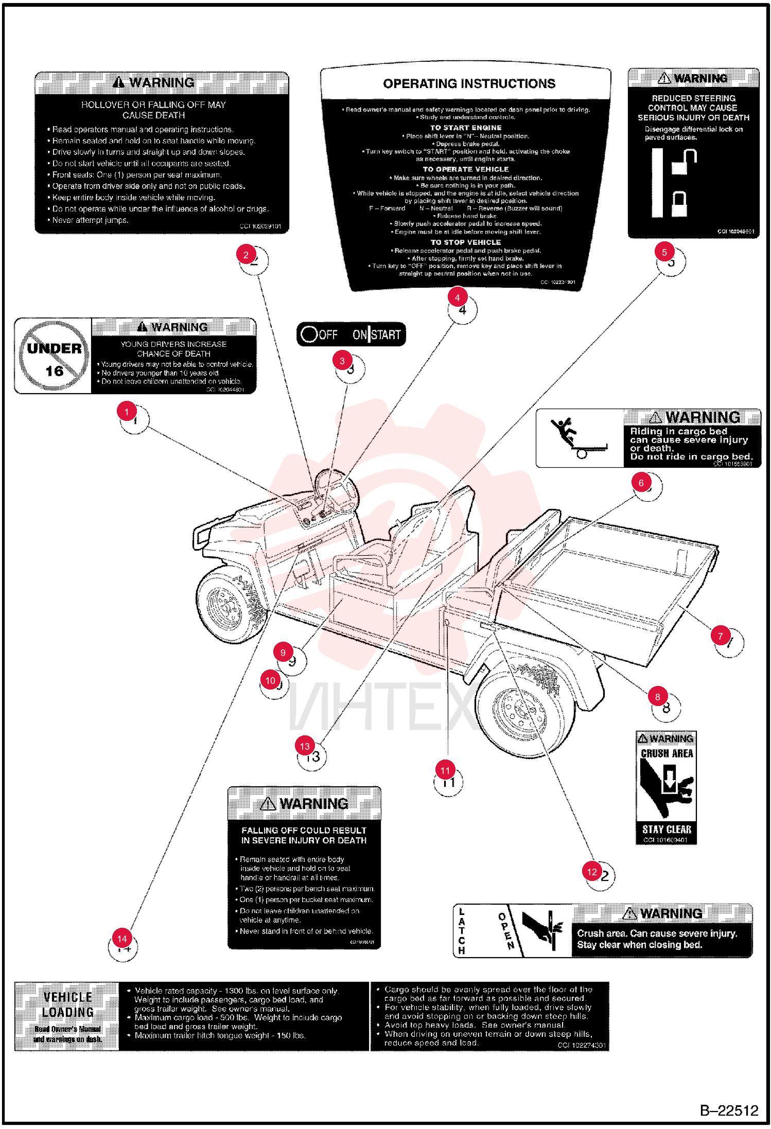 DECAL WARNING 102044601CC