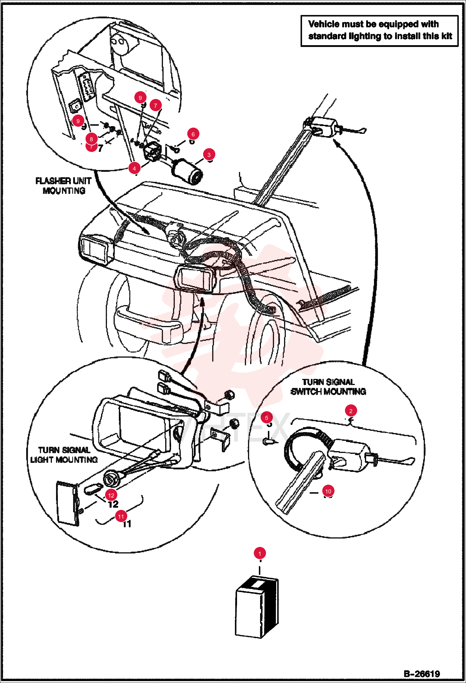 TURN SIGNAL CONVERSION KIT 101707402CC