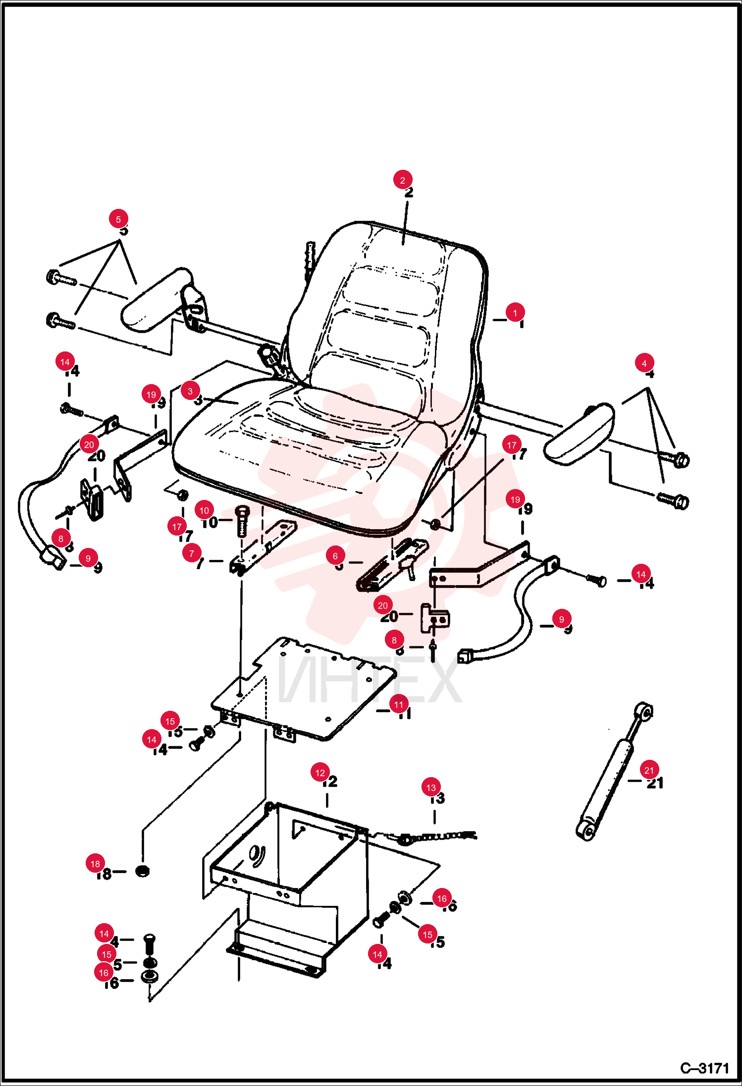 SEAT, OPERATOR SUSPENSION 6632388 (1)