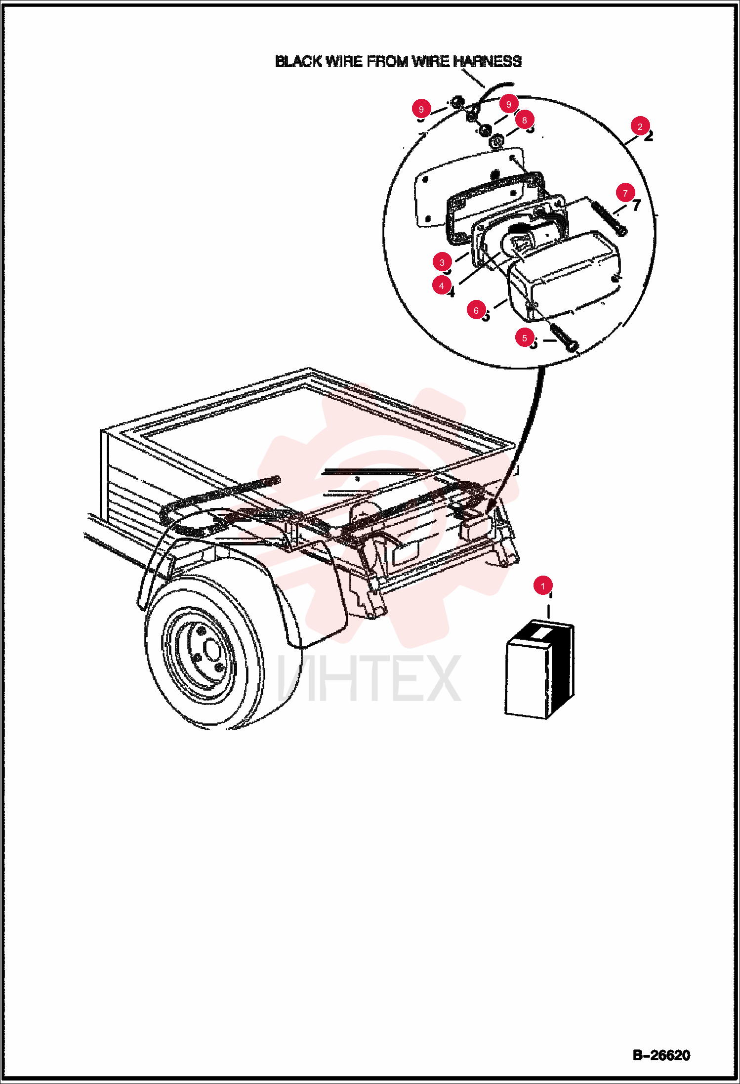 KIT, CA 272 TAILLIGHT INSTL