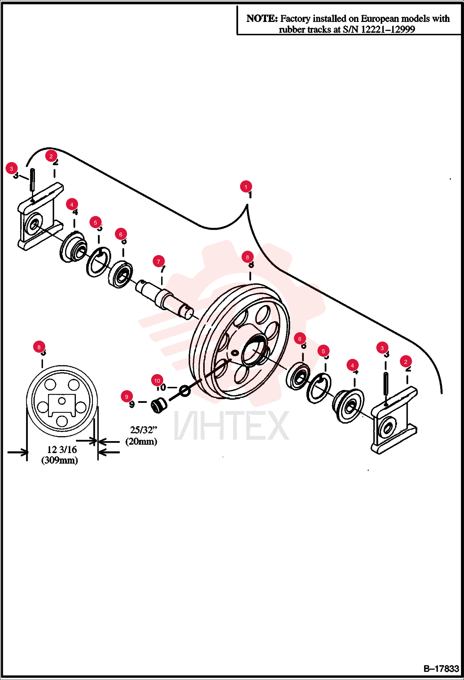 IDLER, TRACK FRONT
