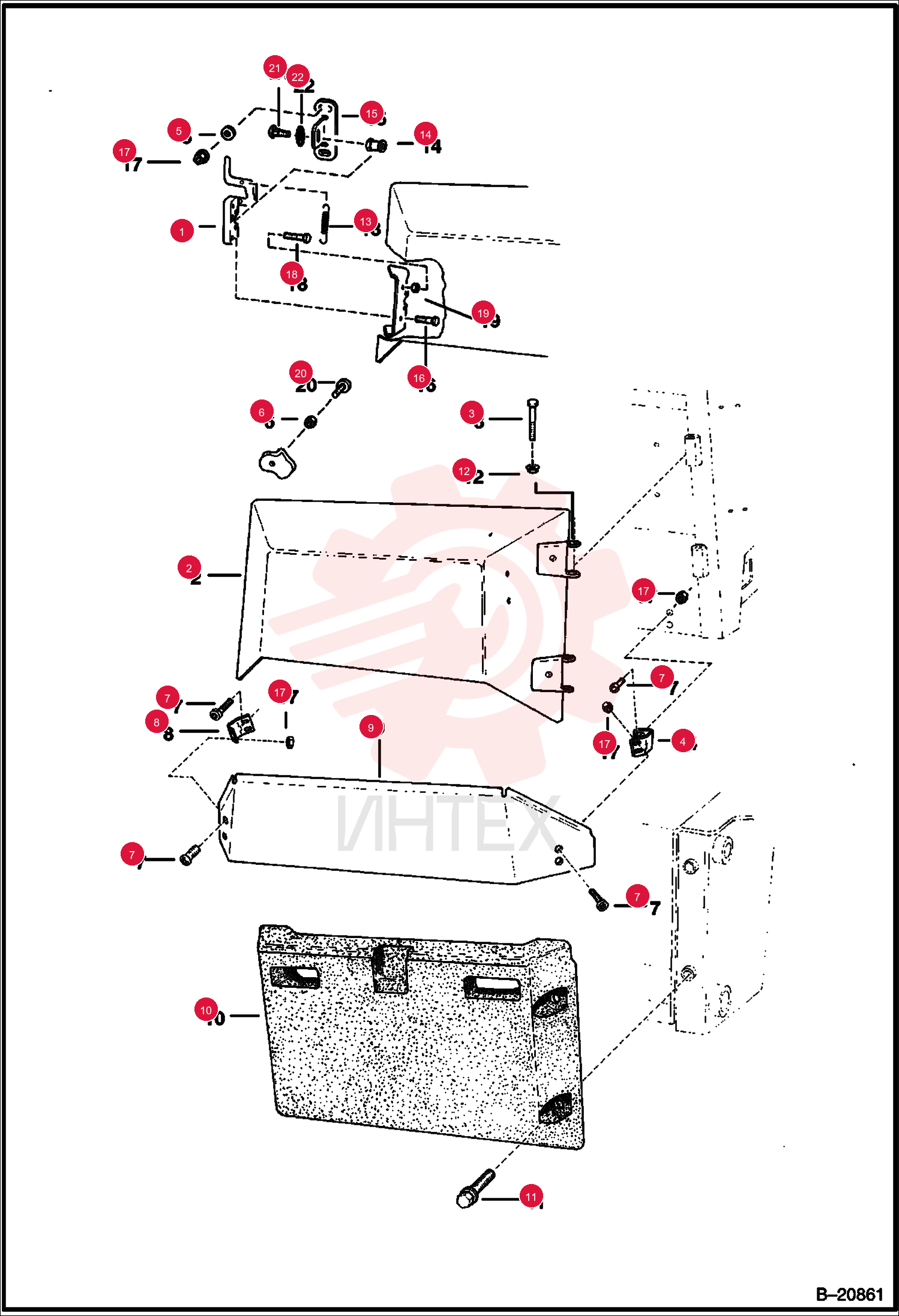 LATCH, REAR DOOR 6649420 (2)