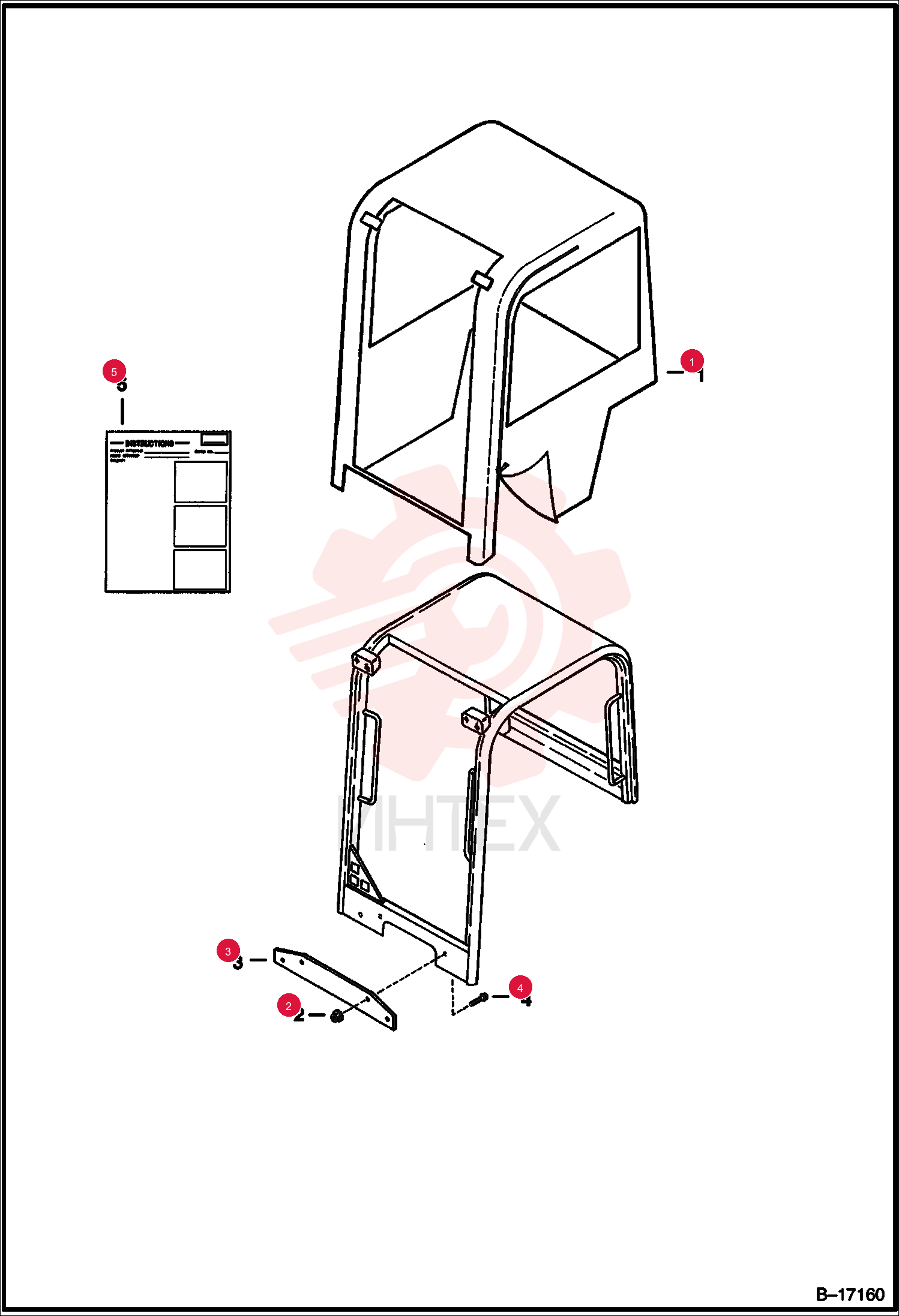 ENCLOSURE, EXC CAB VINYL