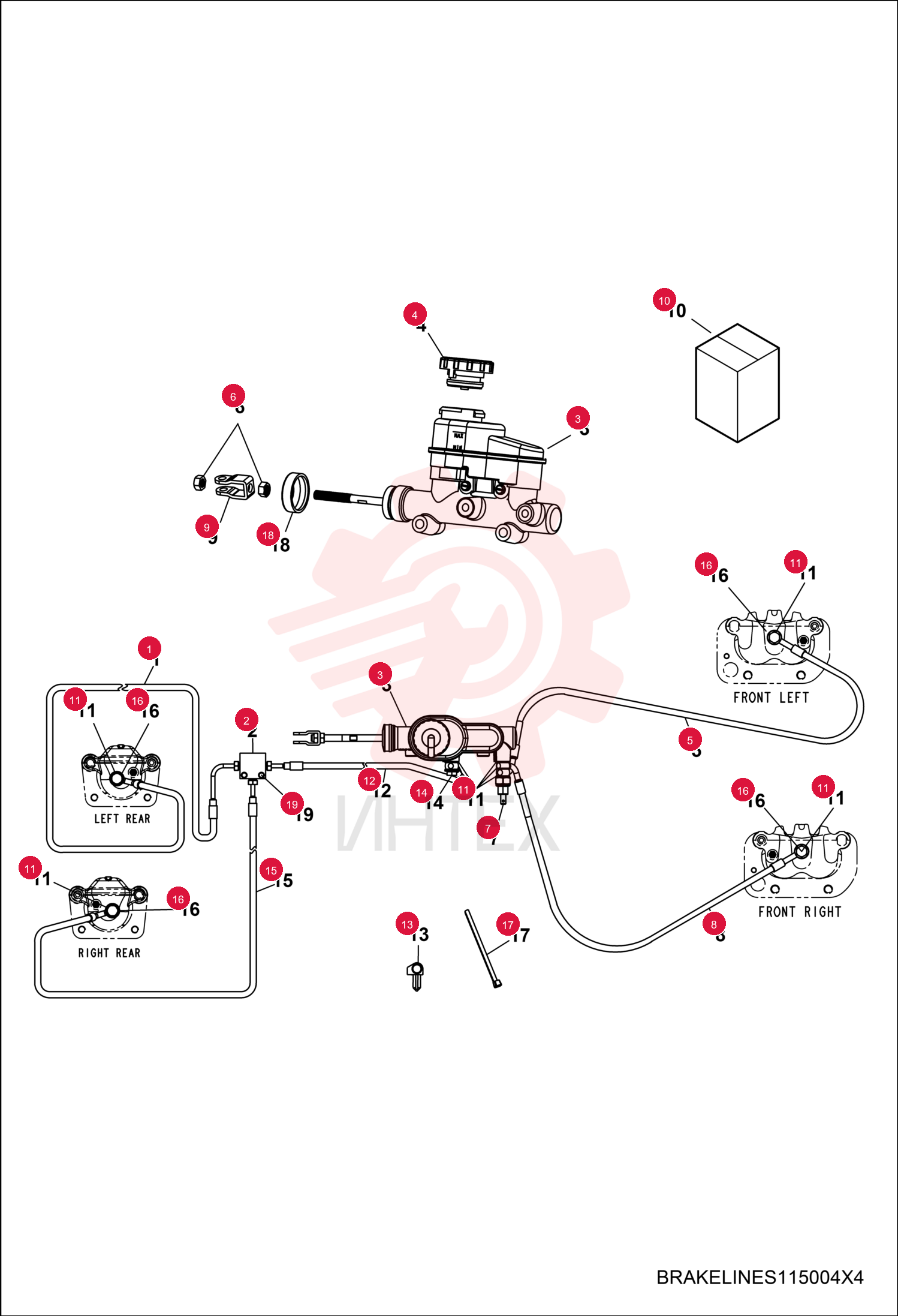 HOSE, LINE, BRAKE, REAR, LH, BRD 7016478