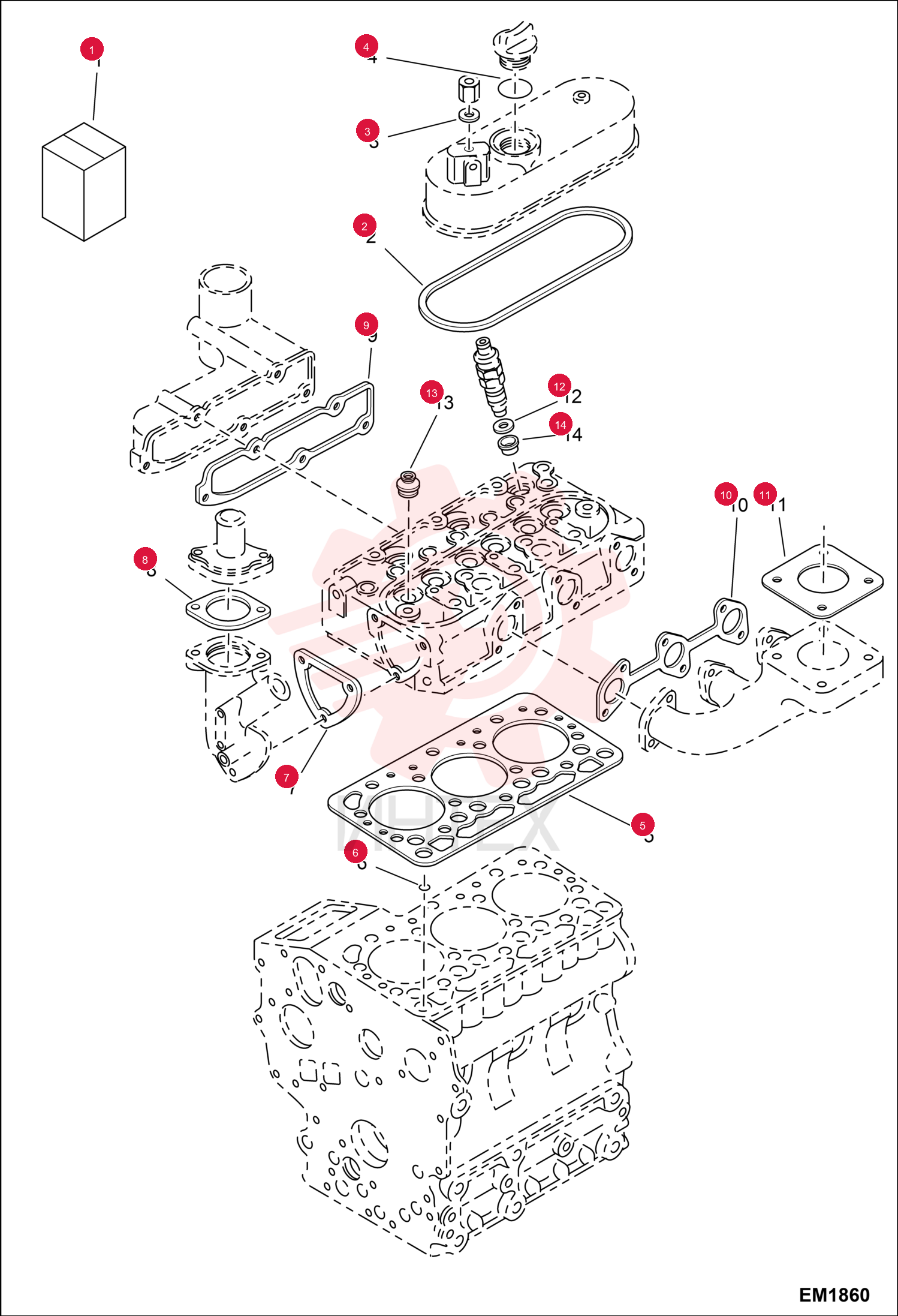UPPER GASKET KIT TIER II ENGINE