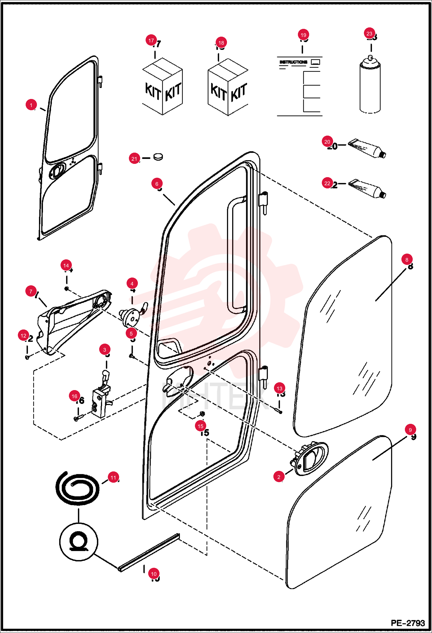 DOOR, CAB ASSY