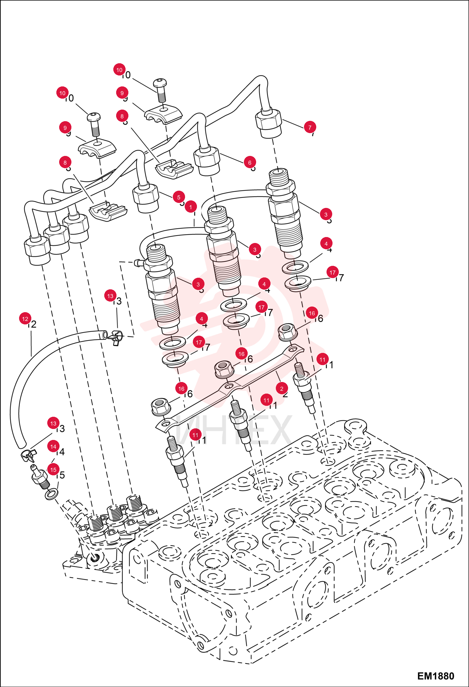 PIPE INJECTOR RETURN LINE 6670463 (3)