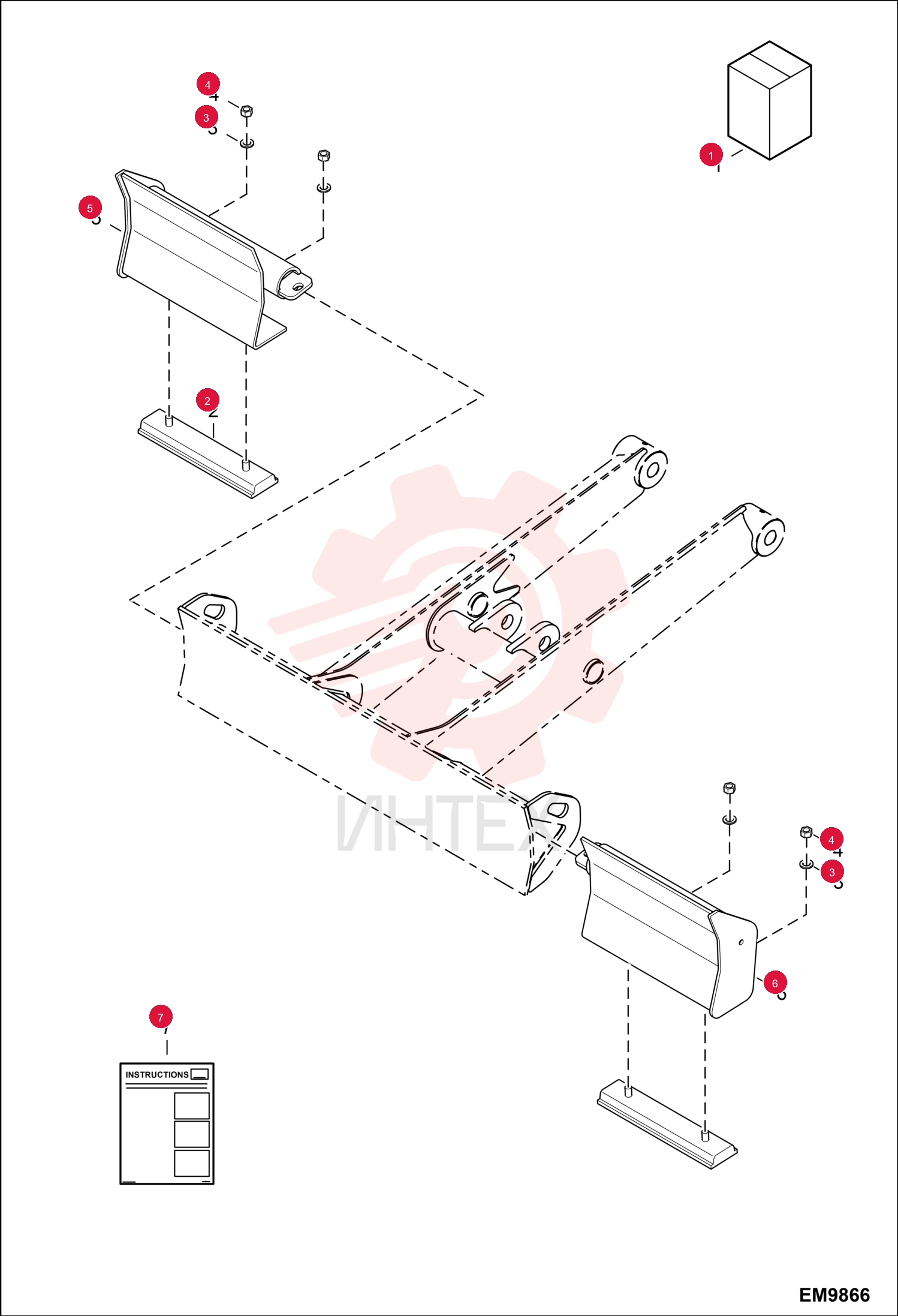 KIT, BLADE L EXT PAD