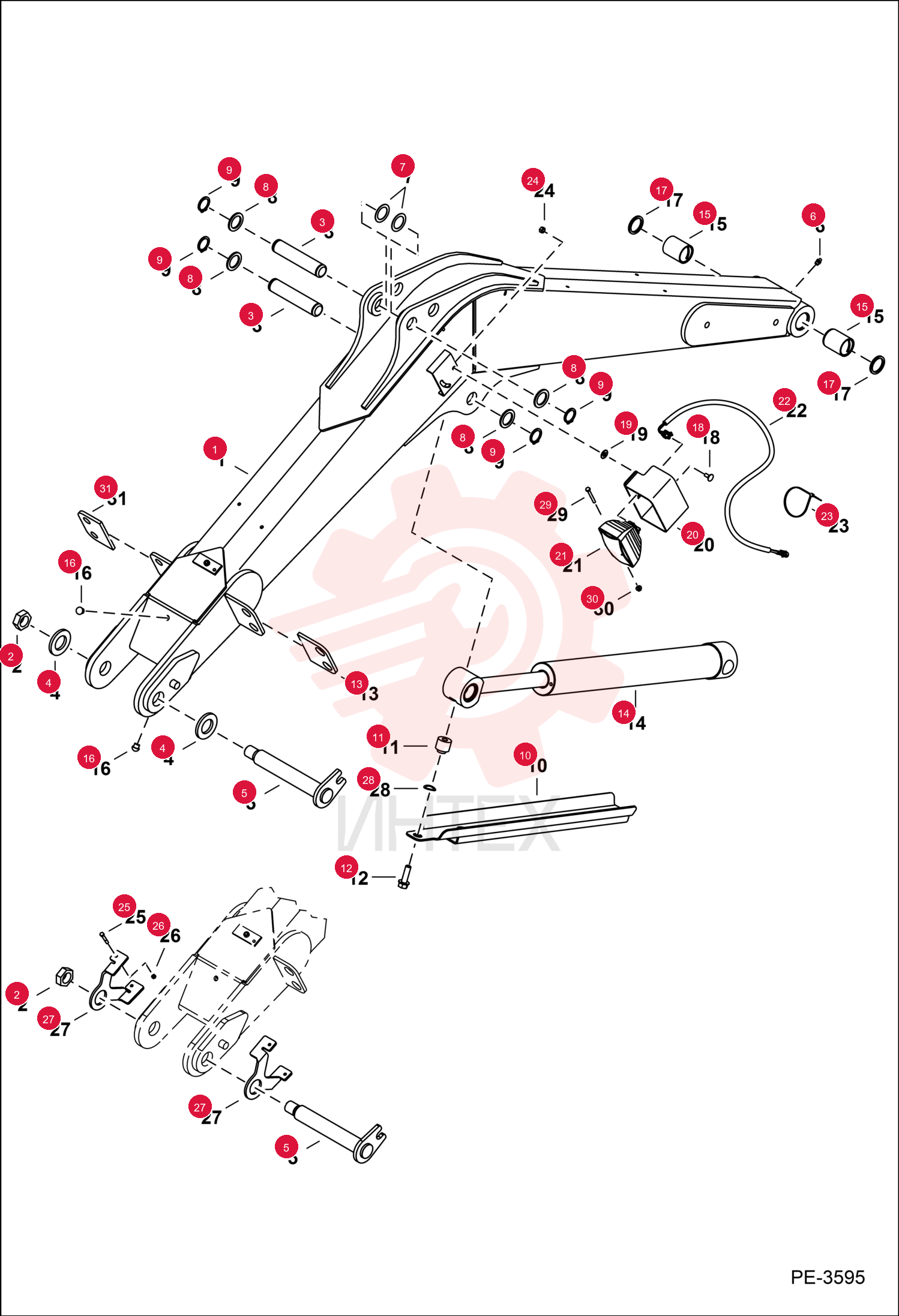 BOOM, DIPPER ARM 7139952 (5)