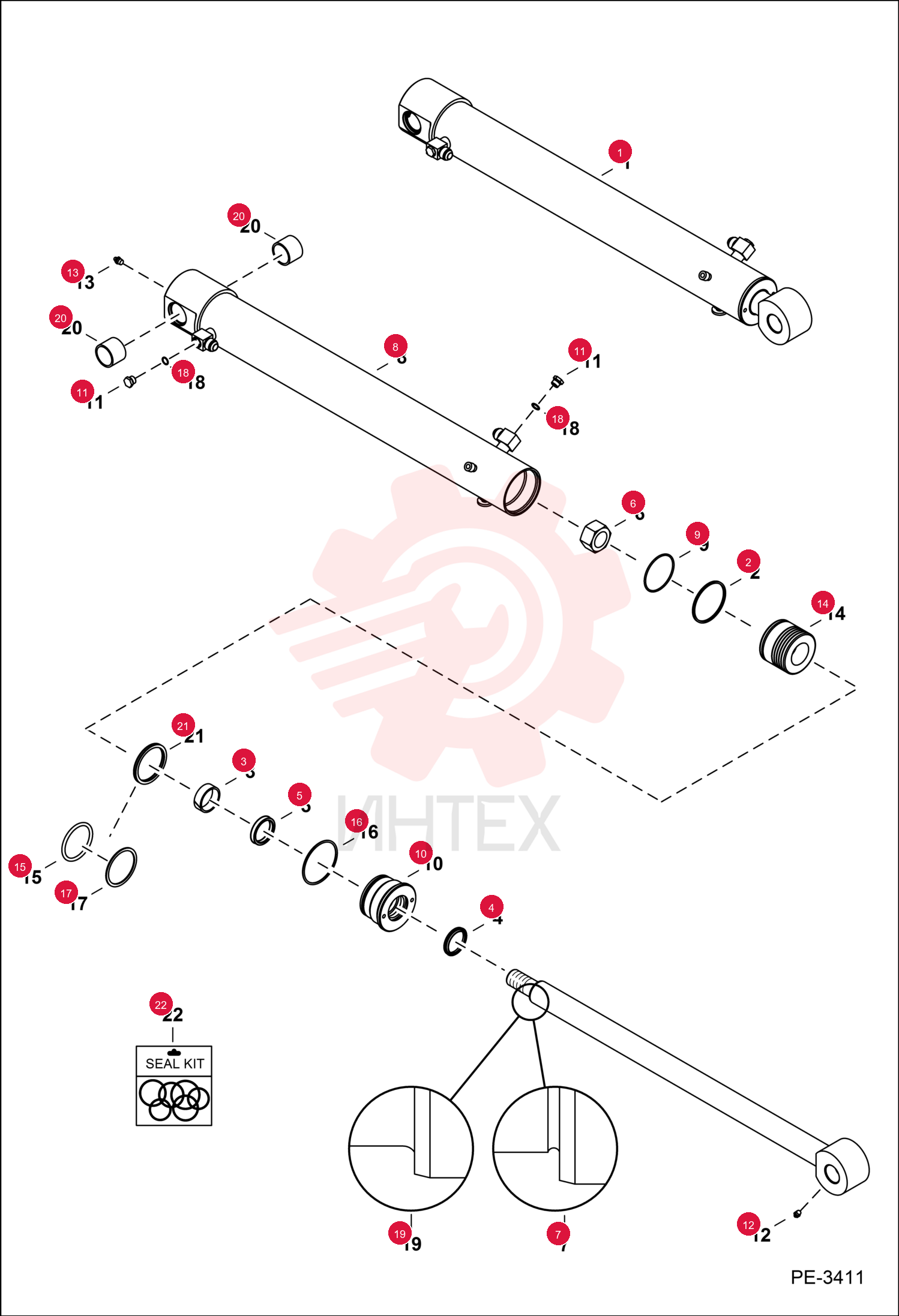 CYLINDER, BOOM