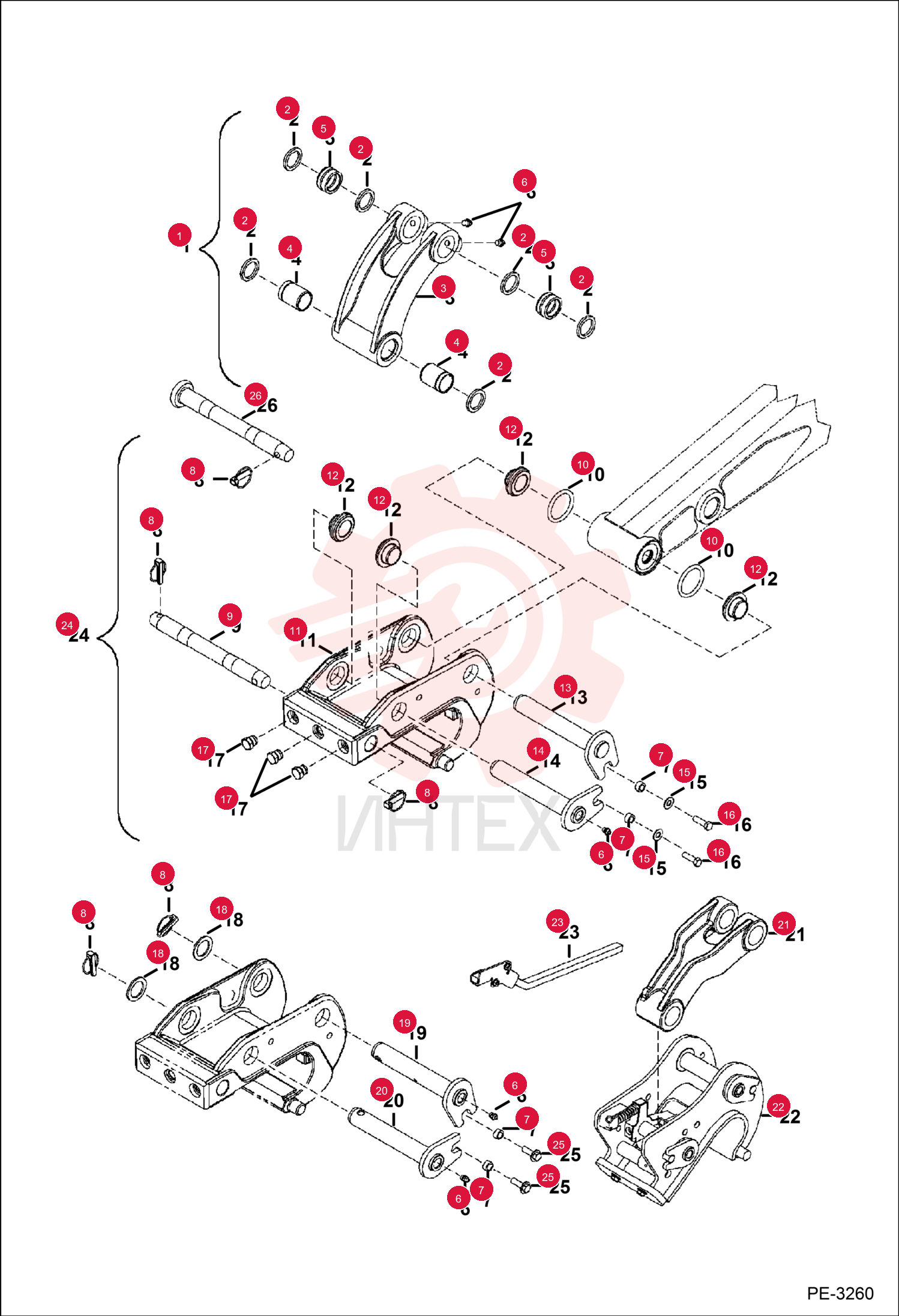 LINK, BUCKET MACHINED ASSY 6805374 (4)