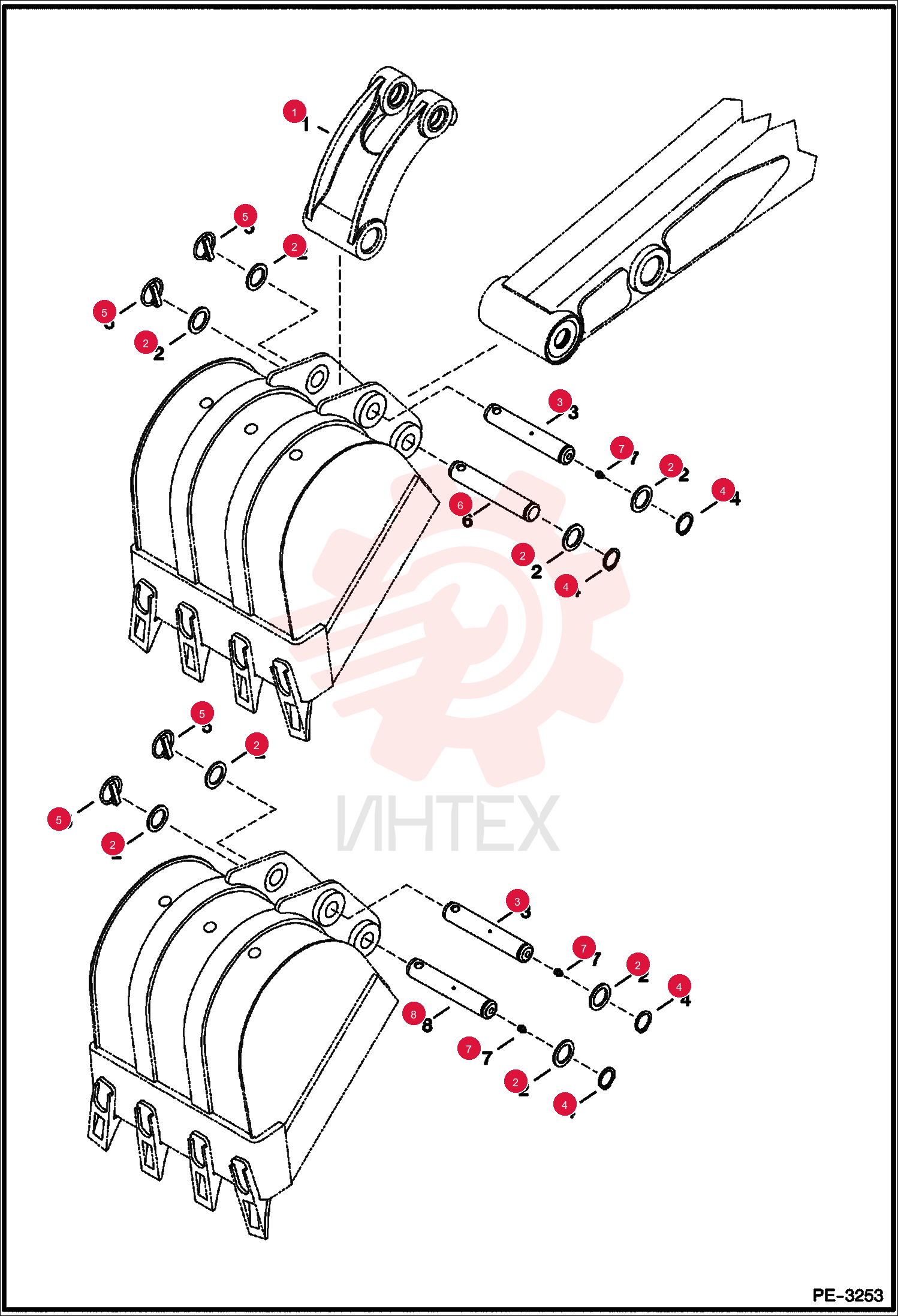 LINK, BUCKET MACHINED ASSY 6805374 (1)