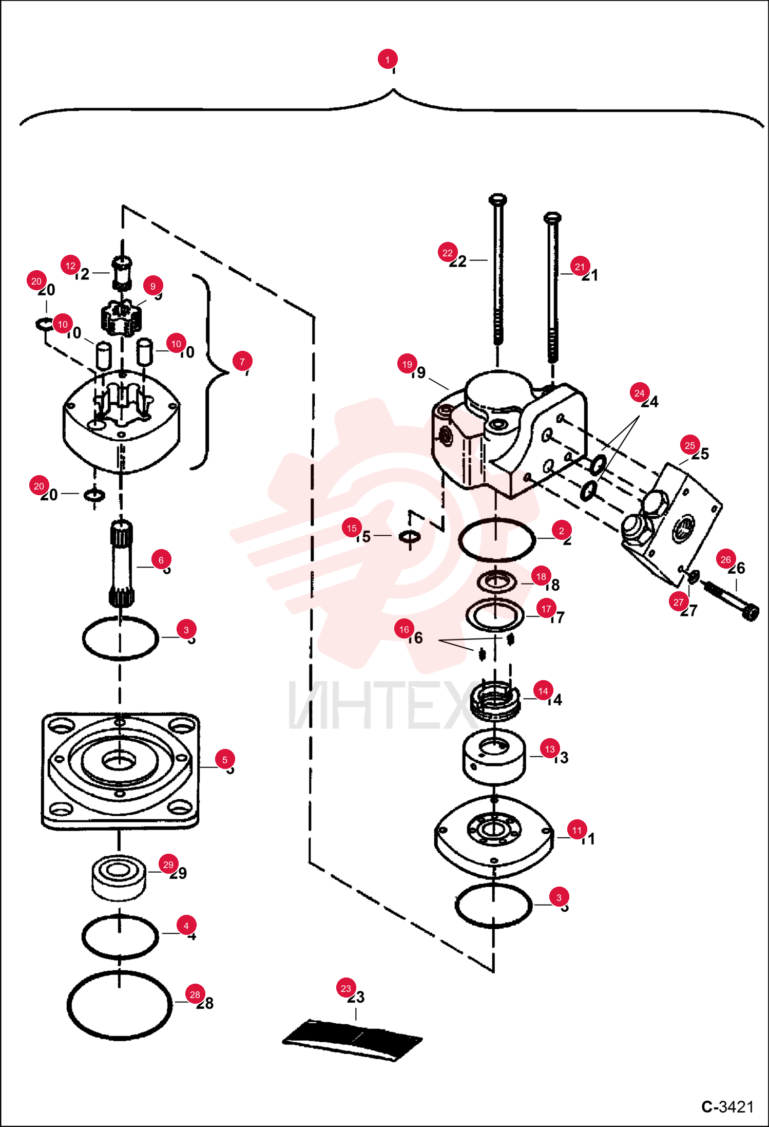 MOTOR, DRIVE HYD