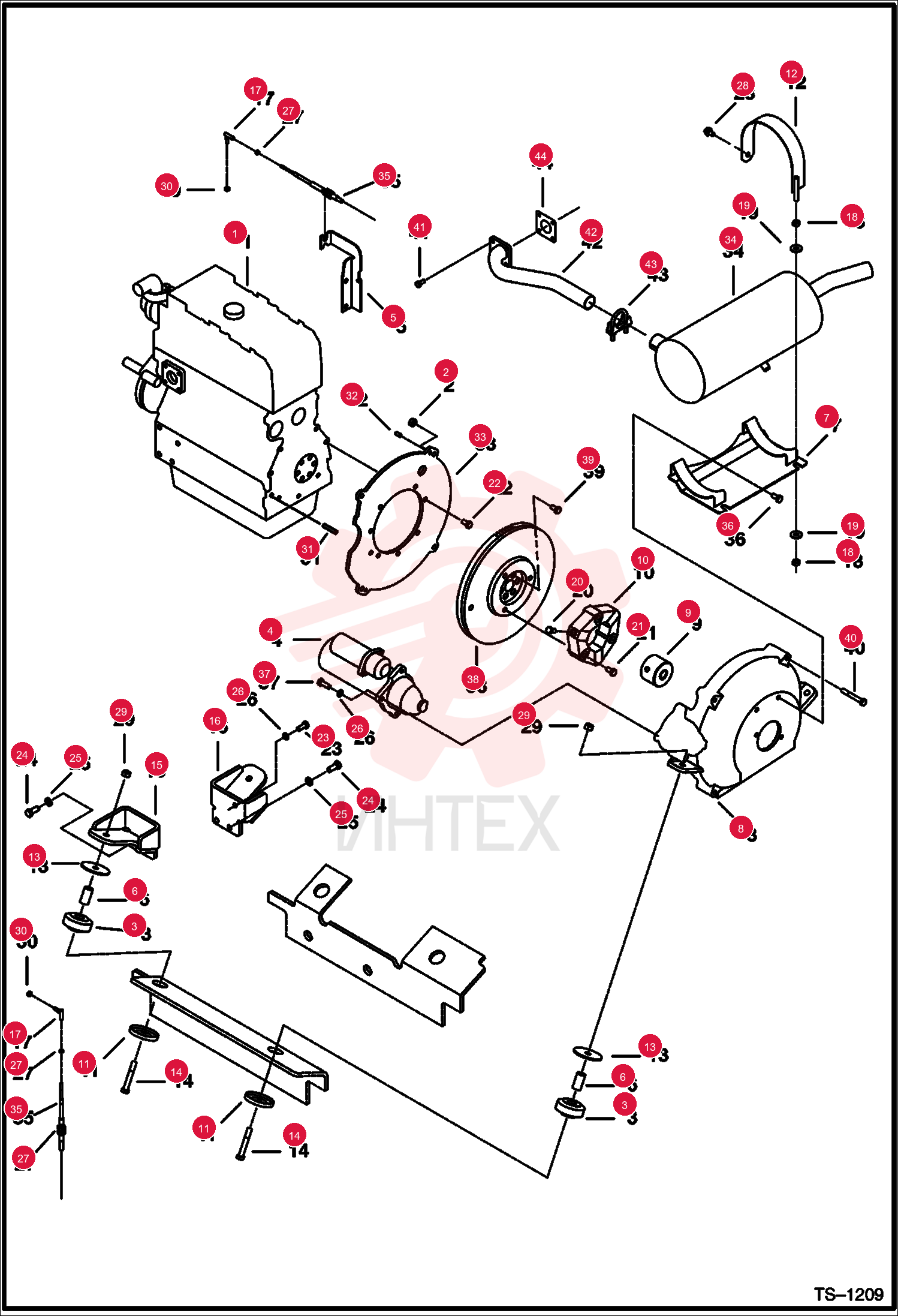 NUT FLANGED HEX