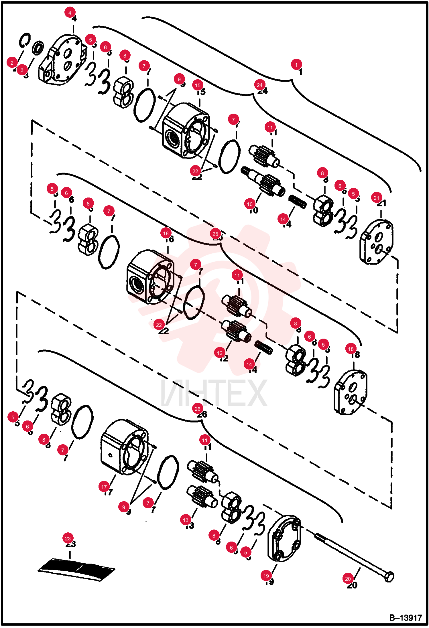 PUMP, GEAR TRIPLE