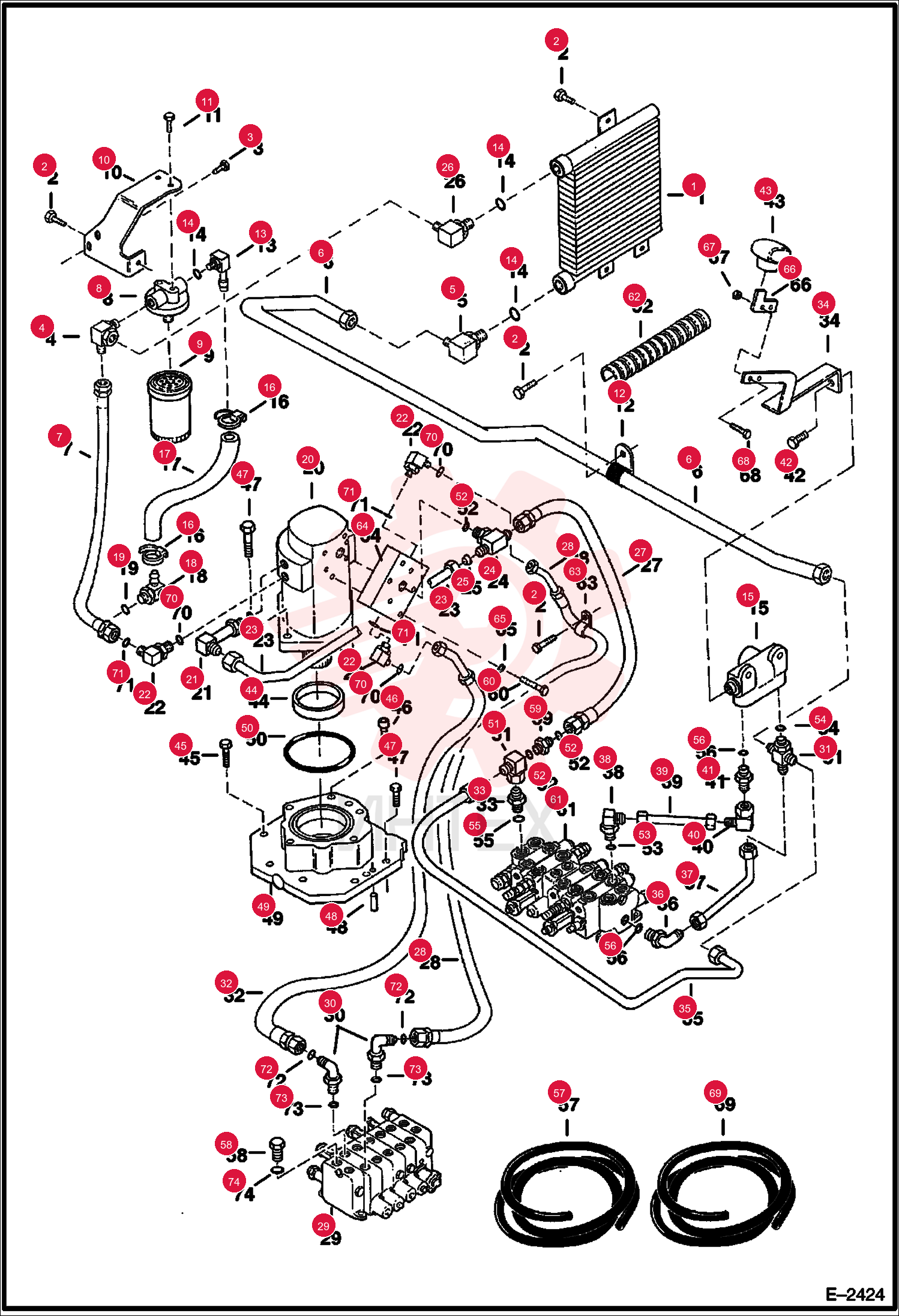 EXCHANGER, OIL COOLER 6666610 (2)