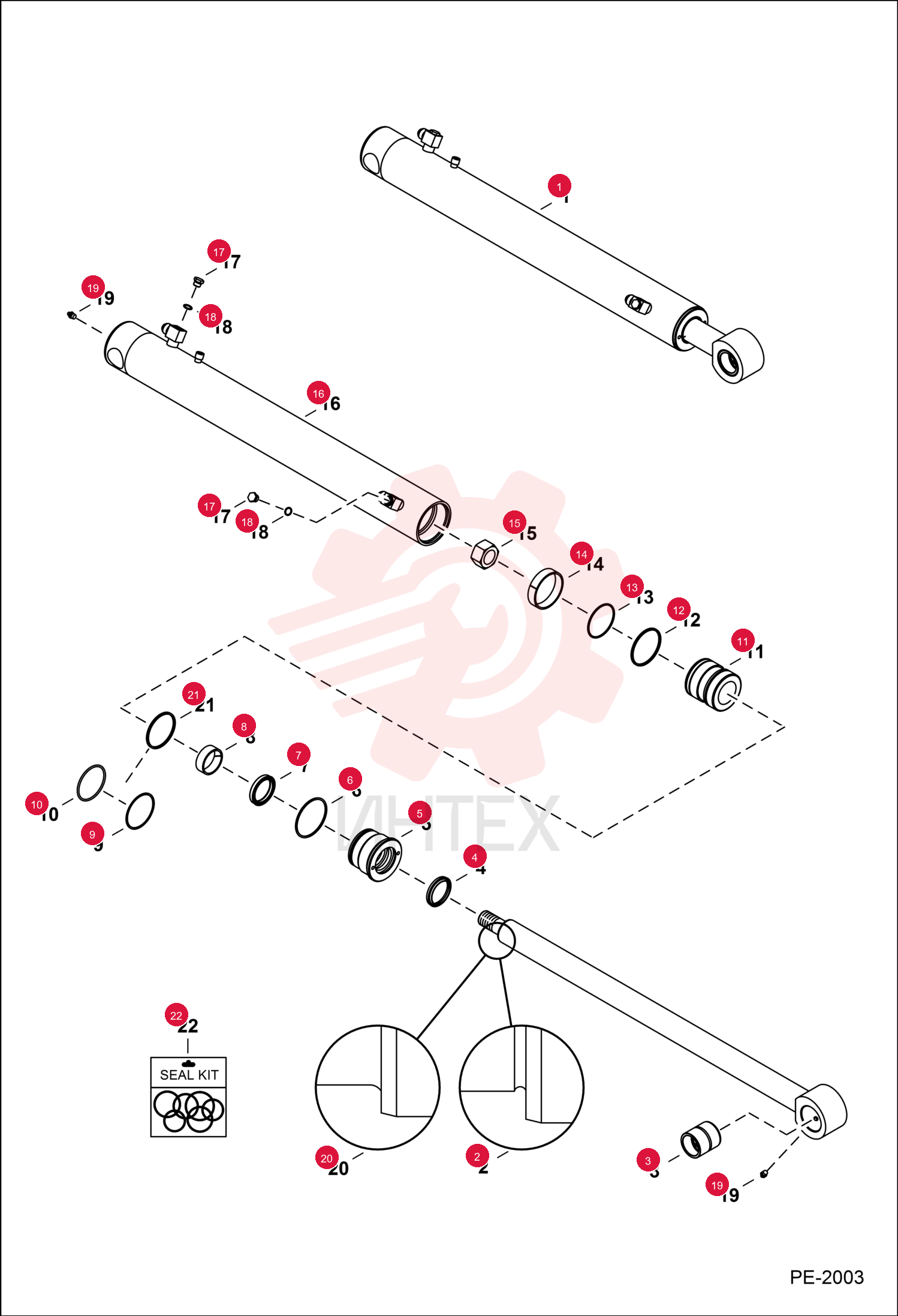 CYLINDER, ARM ASSY 7167481