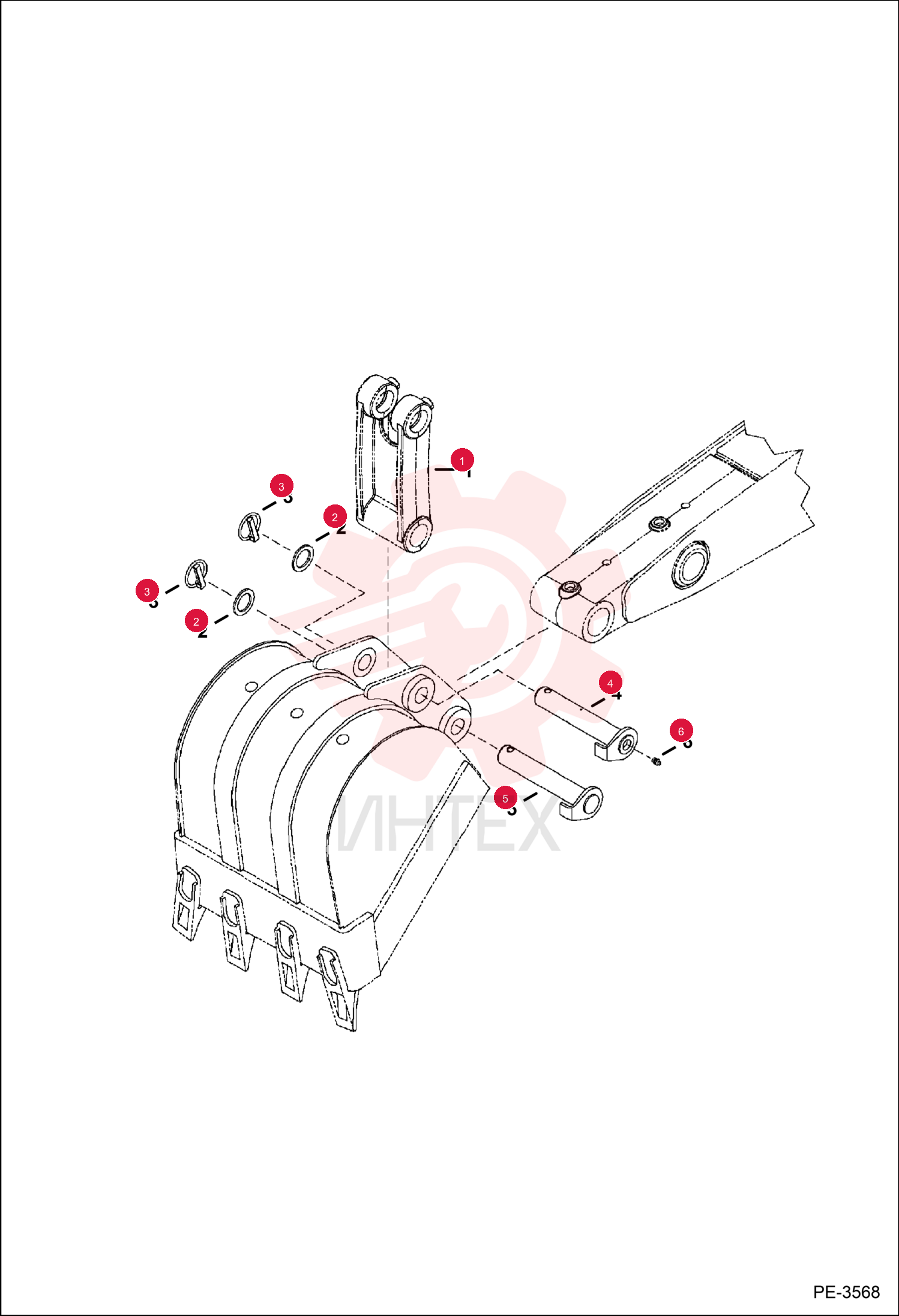 LINK, BUCKET MACHINED ASSY 6805281 (3)