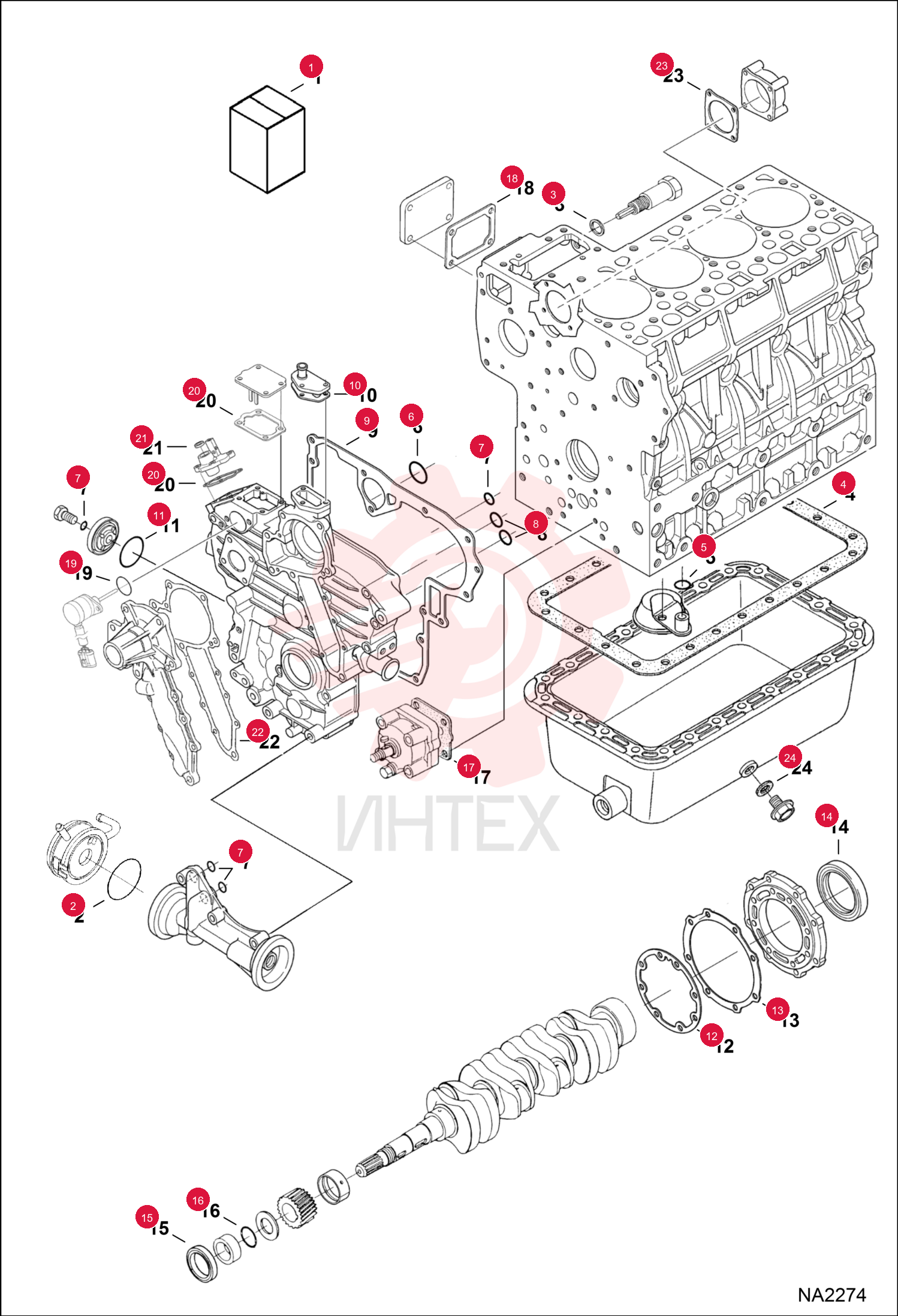LOWER GASKET KIT TIER II ENGINE 6689018 (1)