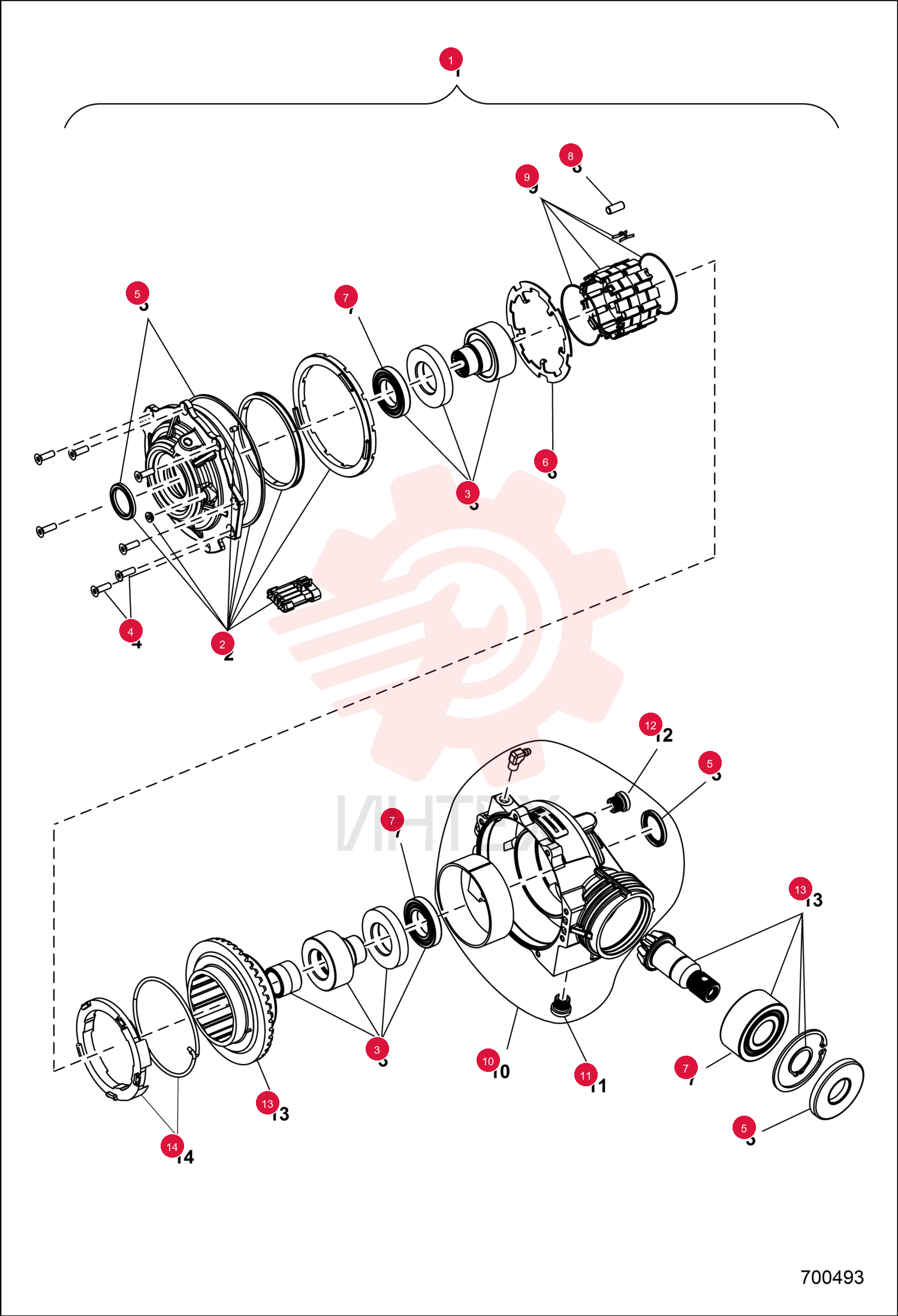 GEARCASE FRONT ASSY 7308612 (9)