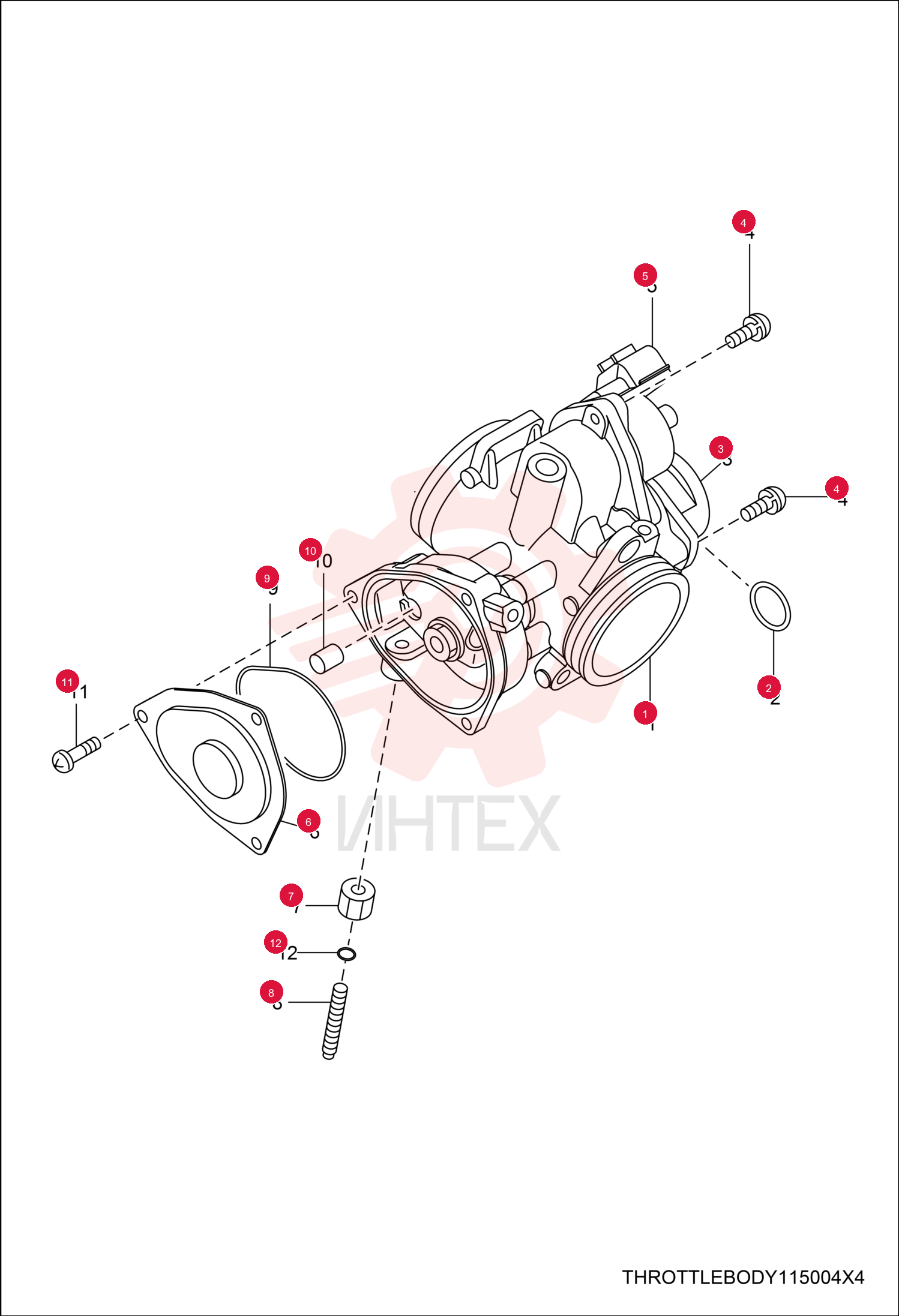 HOUSING, THROTTLE ASSY 7017434