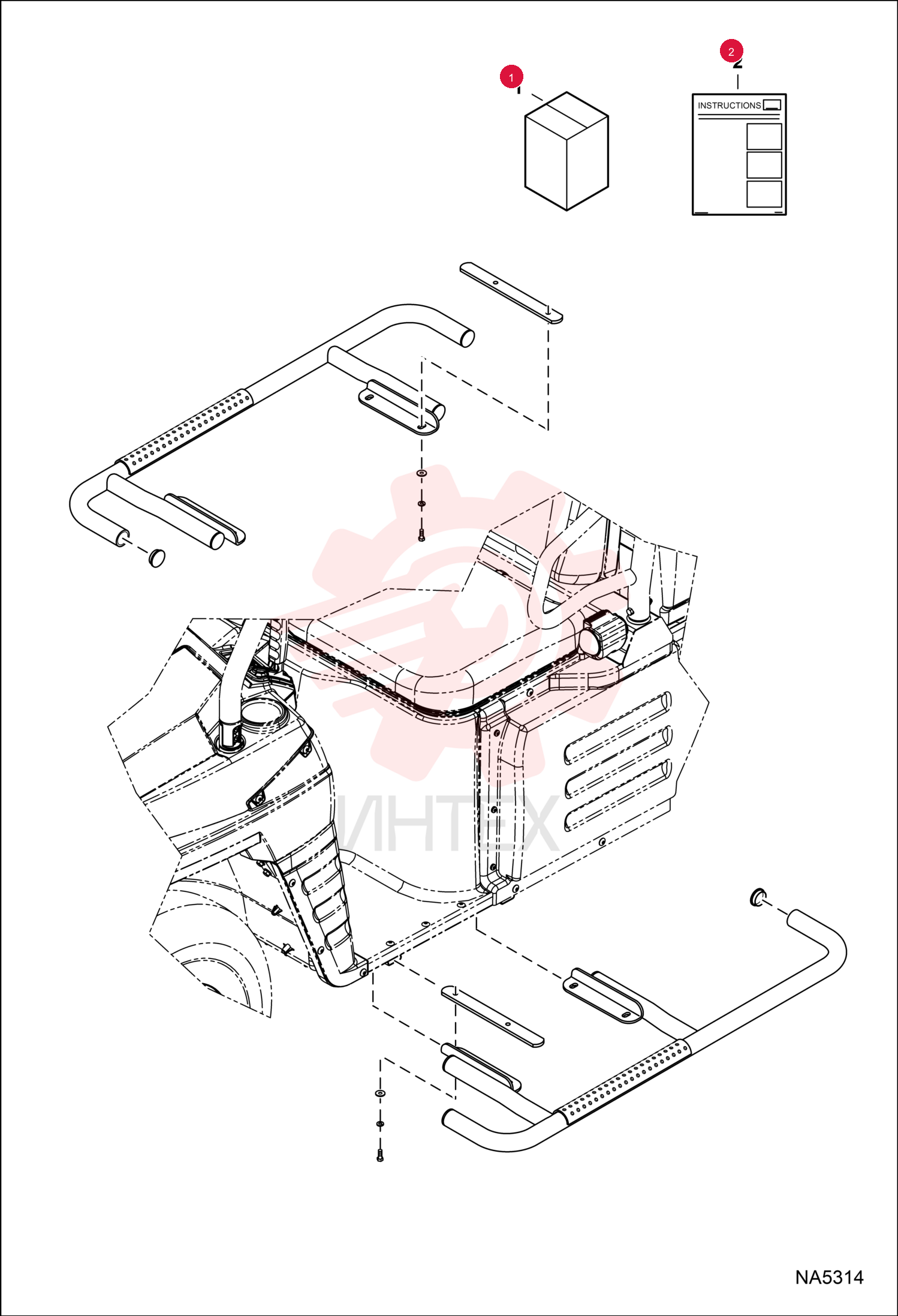KIT, BARS STEP PADDED 7194761 (2)