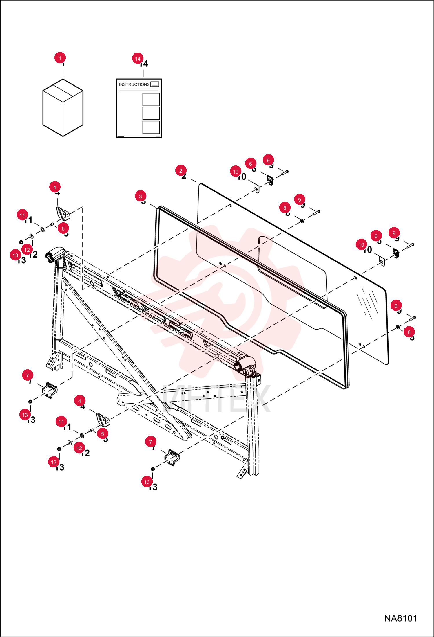 KIT, PANEL REAR POLY 7227942 (5)
