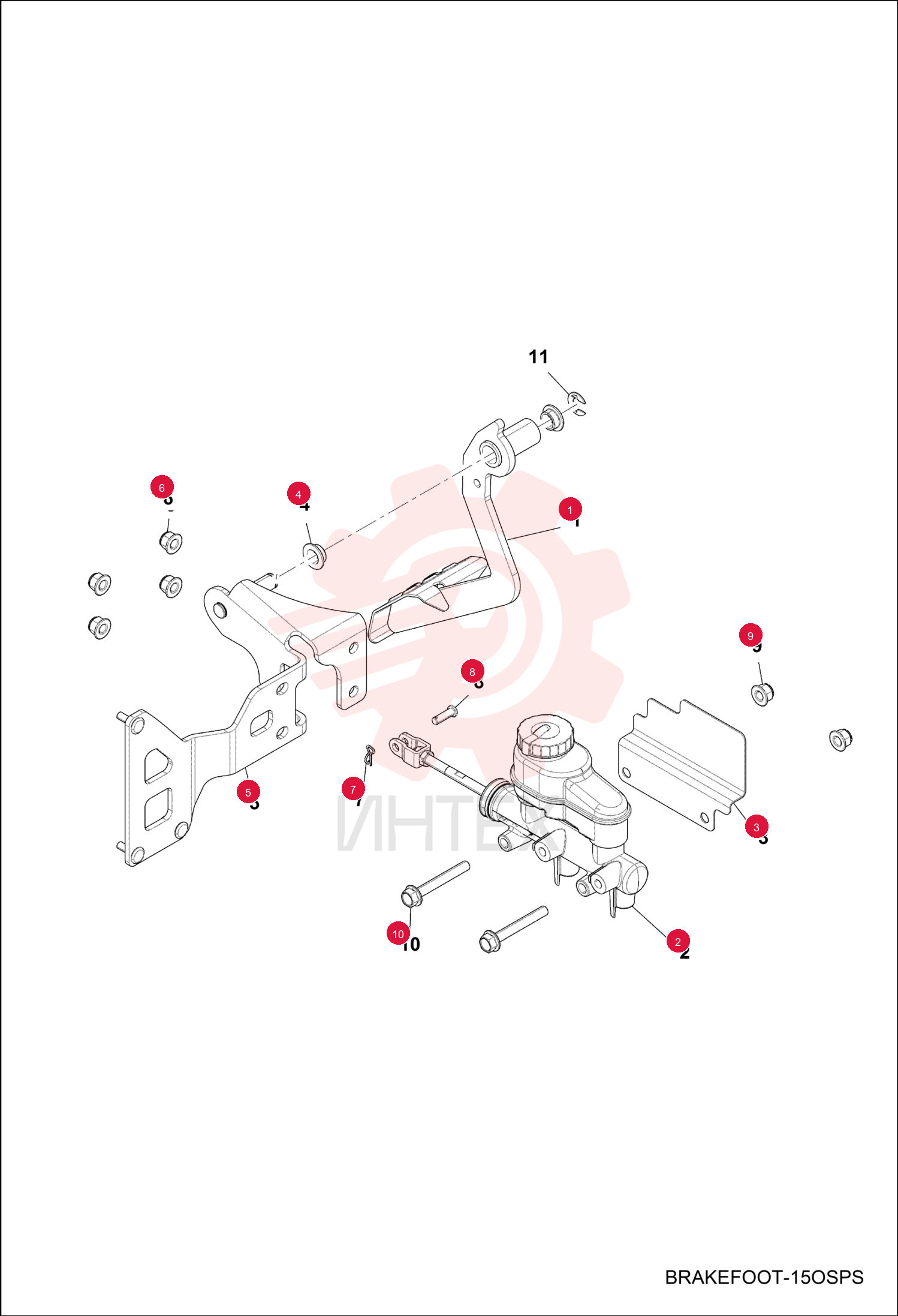 PEDAL, BRAKE 7278469 (2)