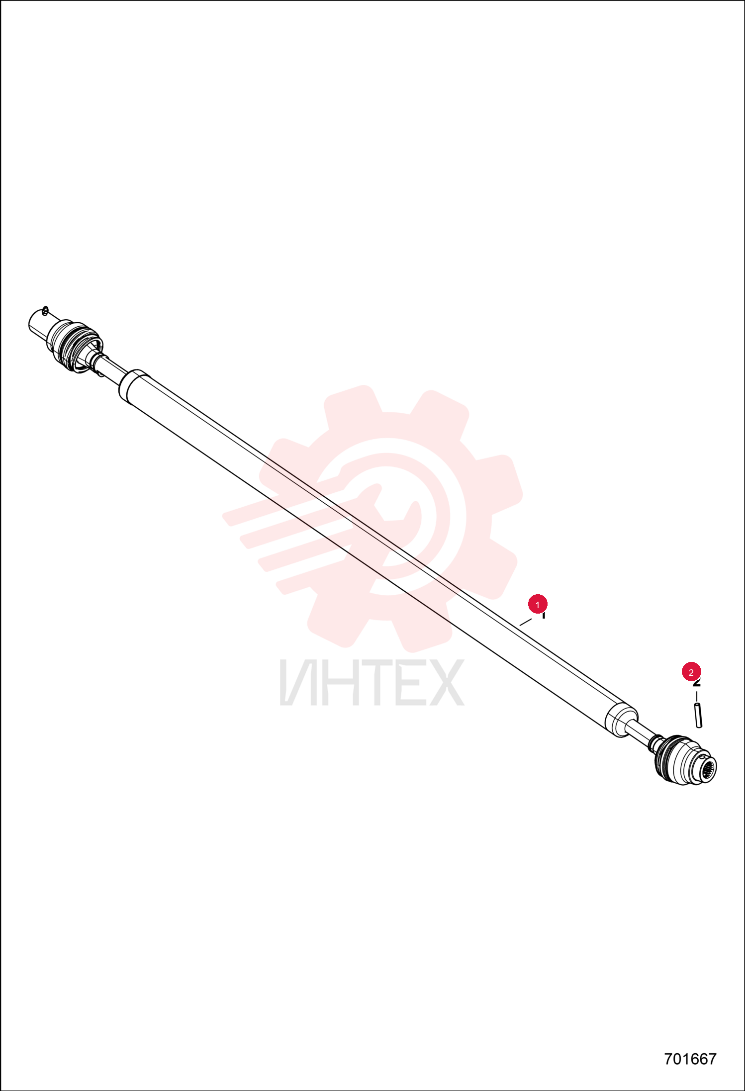 PROPSHAFT FRONT ASSY 7308617 (2)