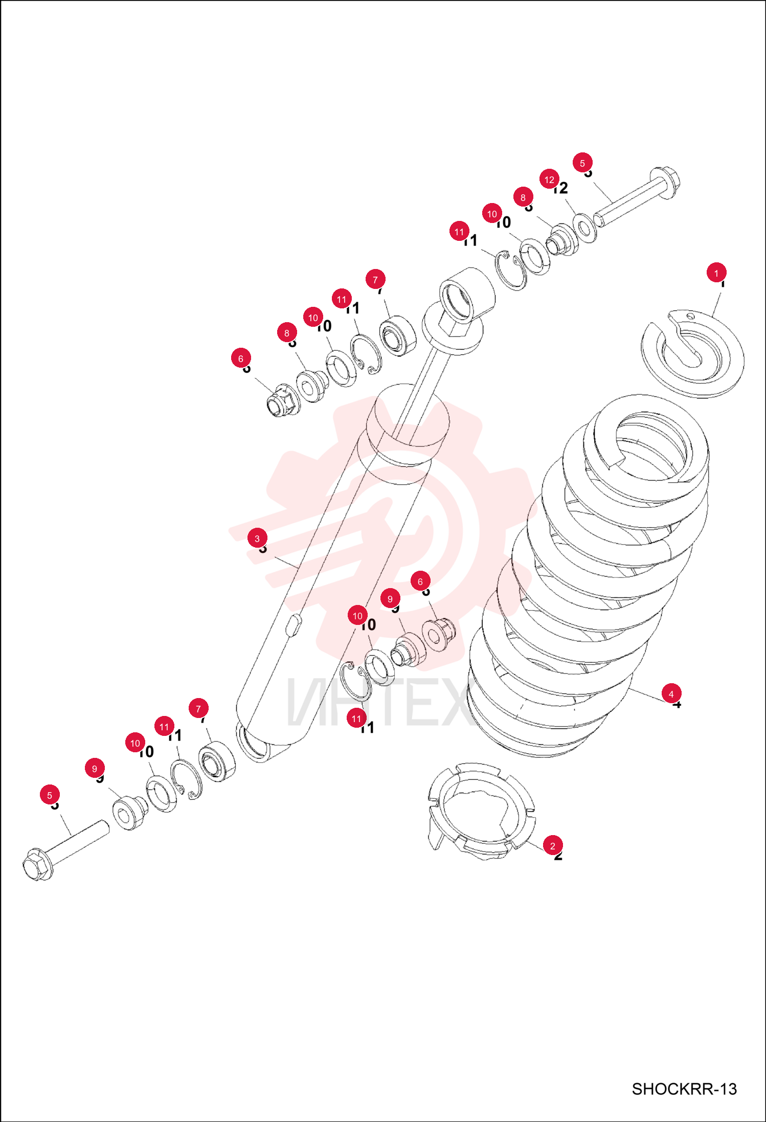 RETAINER, SPRING, STEEL 7016576 (4)