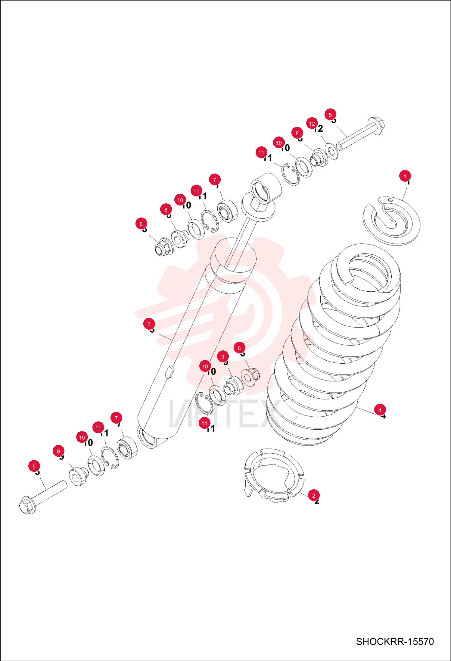 RETAINER, SPRING, STEEL 7016576 (6)