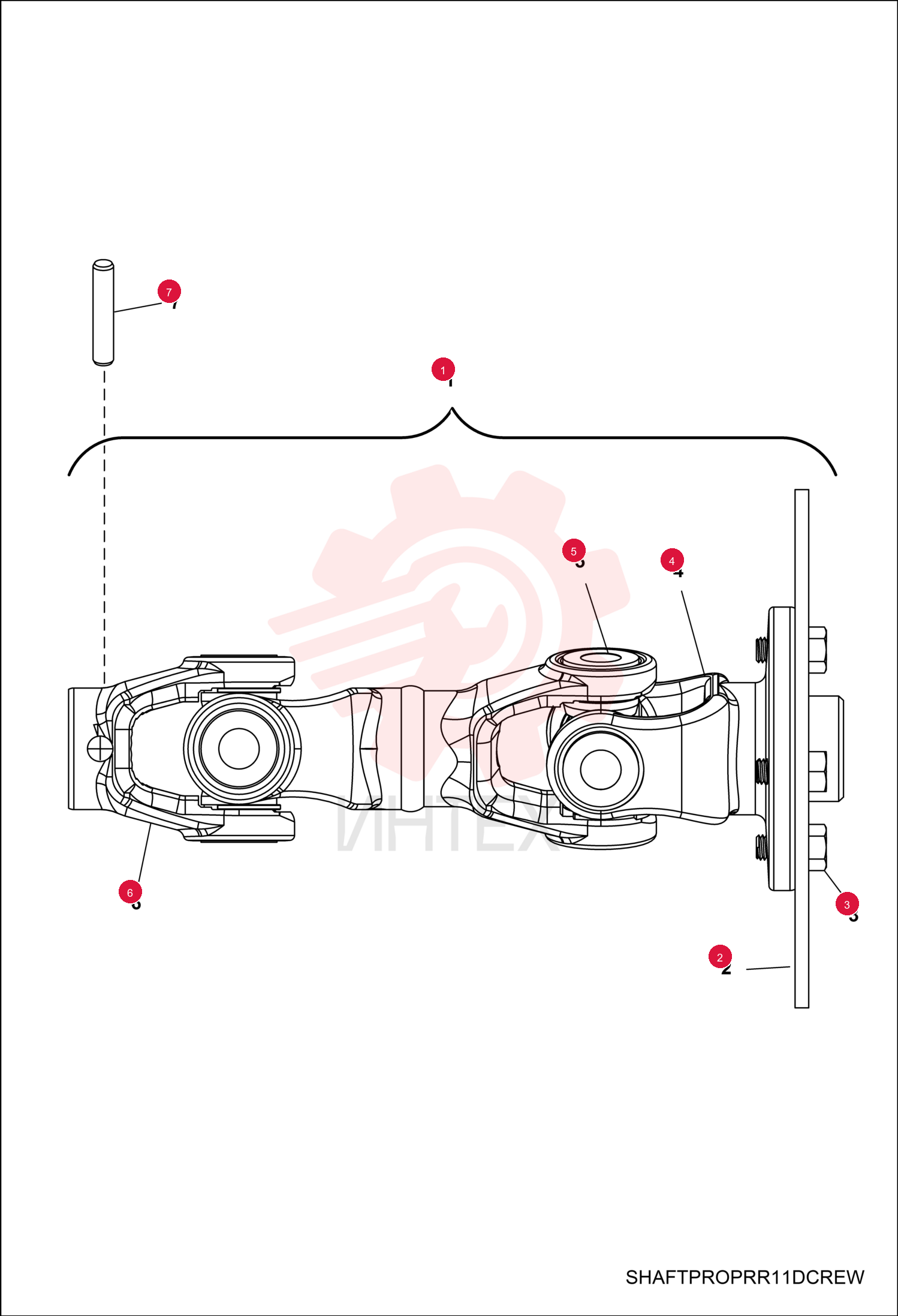 SHAFT, DRIVE REAR 7020249 (2)