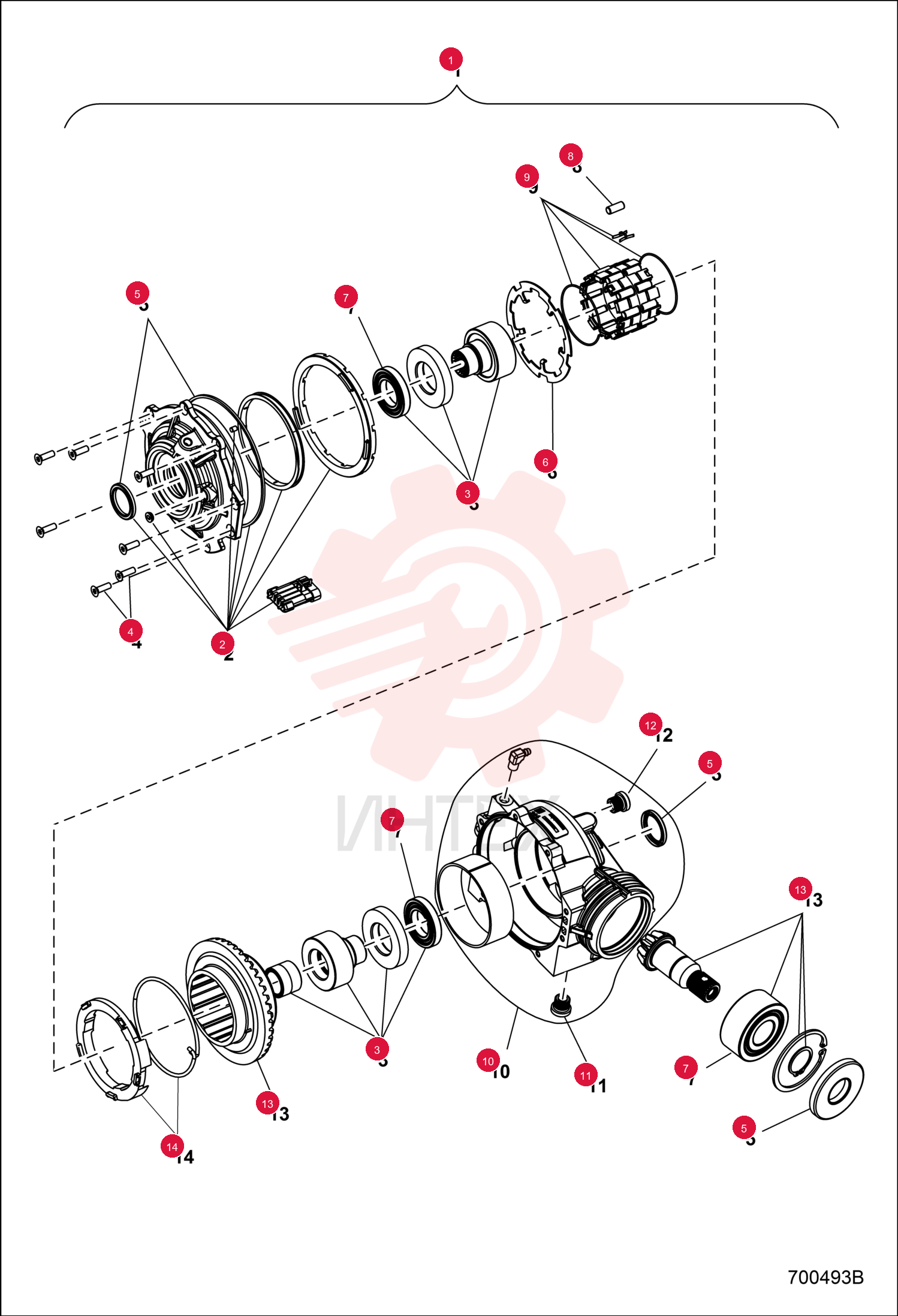 GEARCASE FRONT ASSY 7308612 (3)