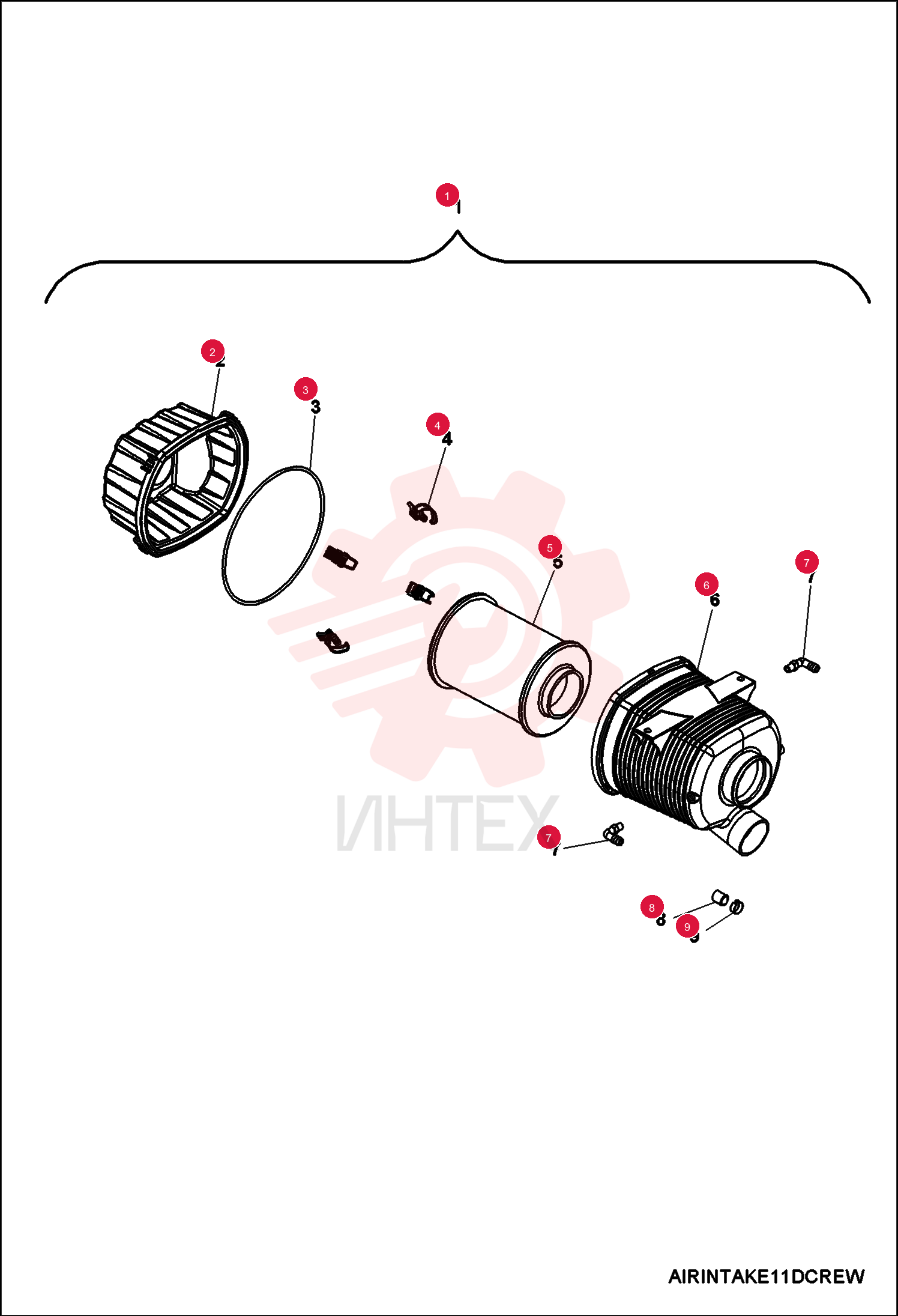 INLET, LID 7016005 (1)