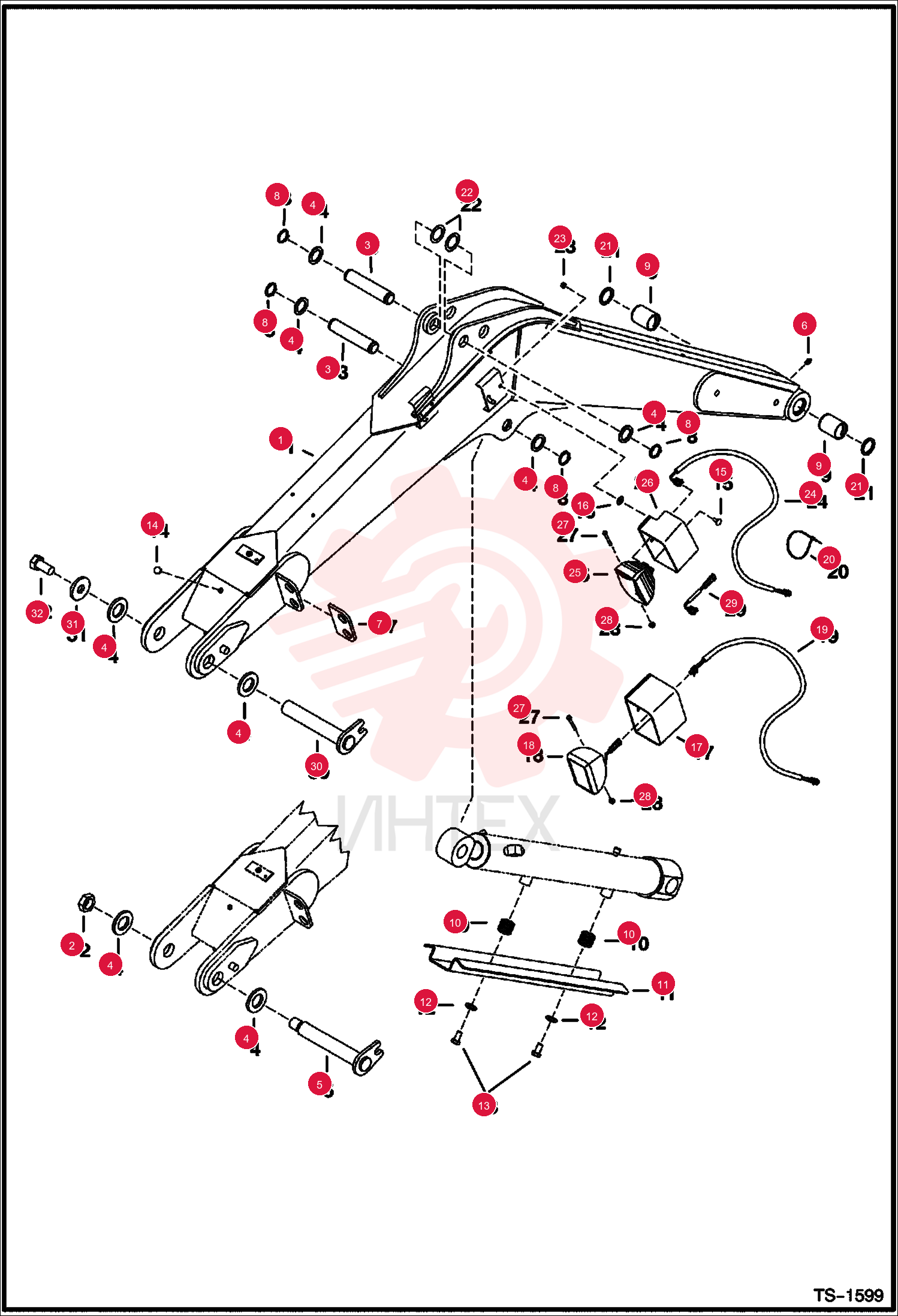 BOOM, DIPPER ARM 7125514 (3)