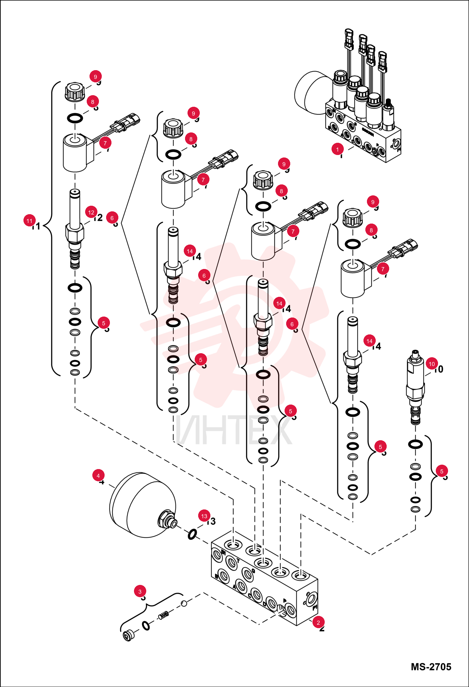 MANIFOLD, HYD ASSY 7000441