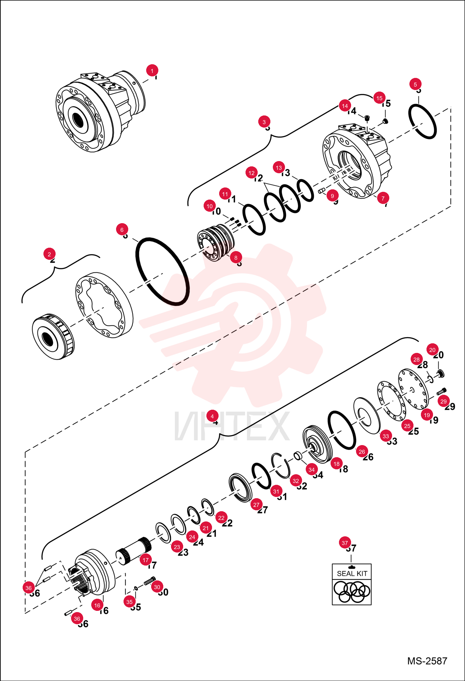 MOTOR, SLEW 7261342 (3)