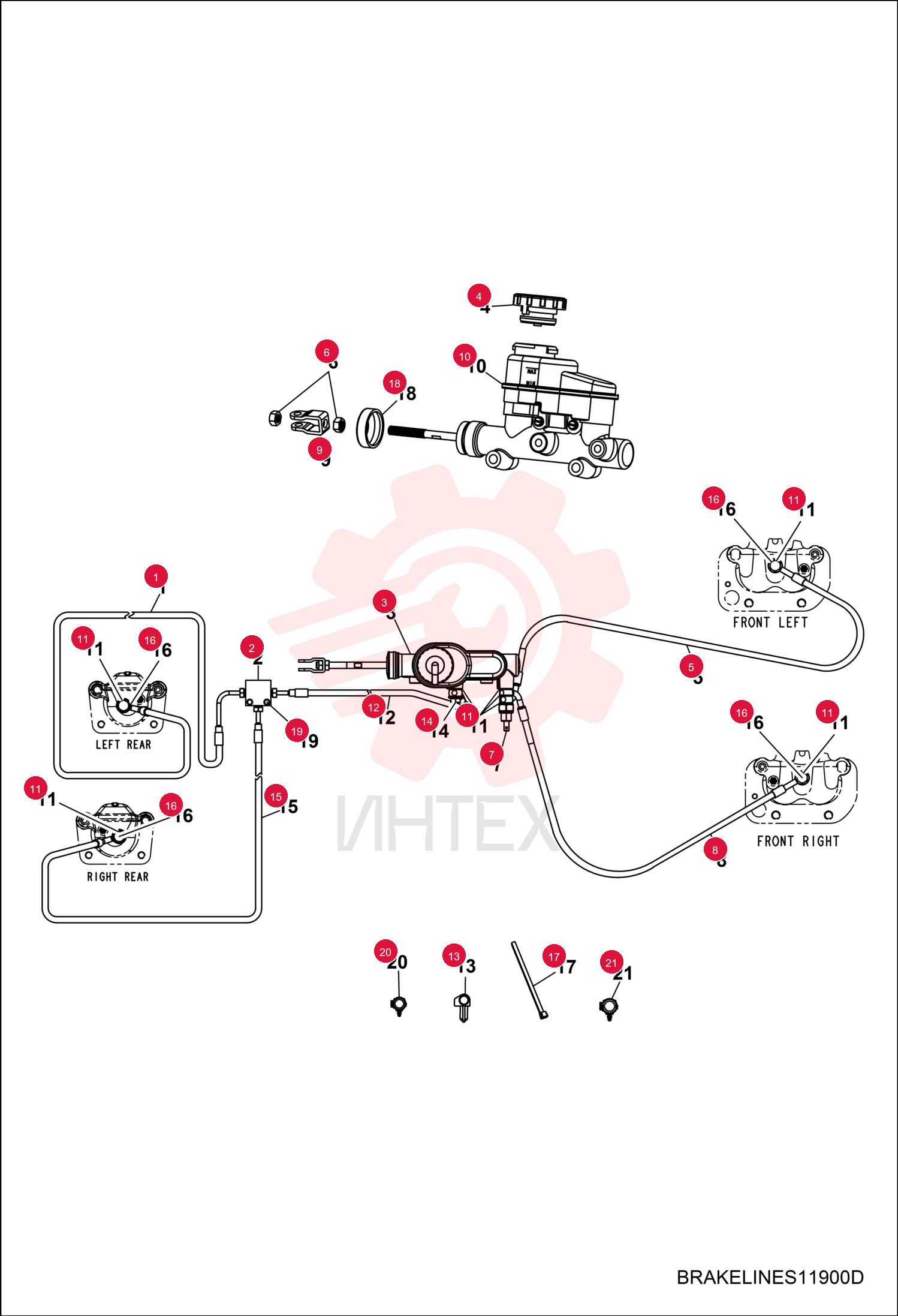 HOSE, LINE, BRAKE, REAR, LH, BRD 7016478
